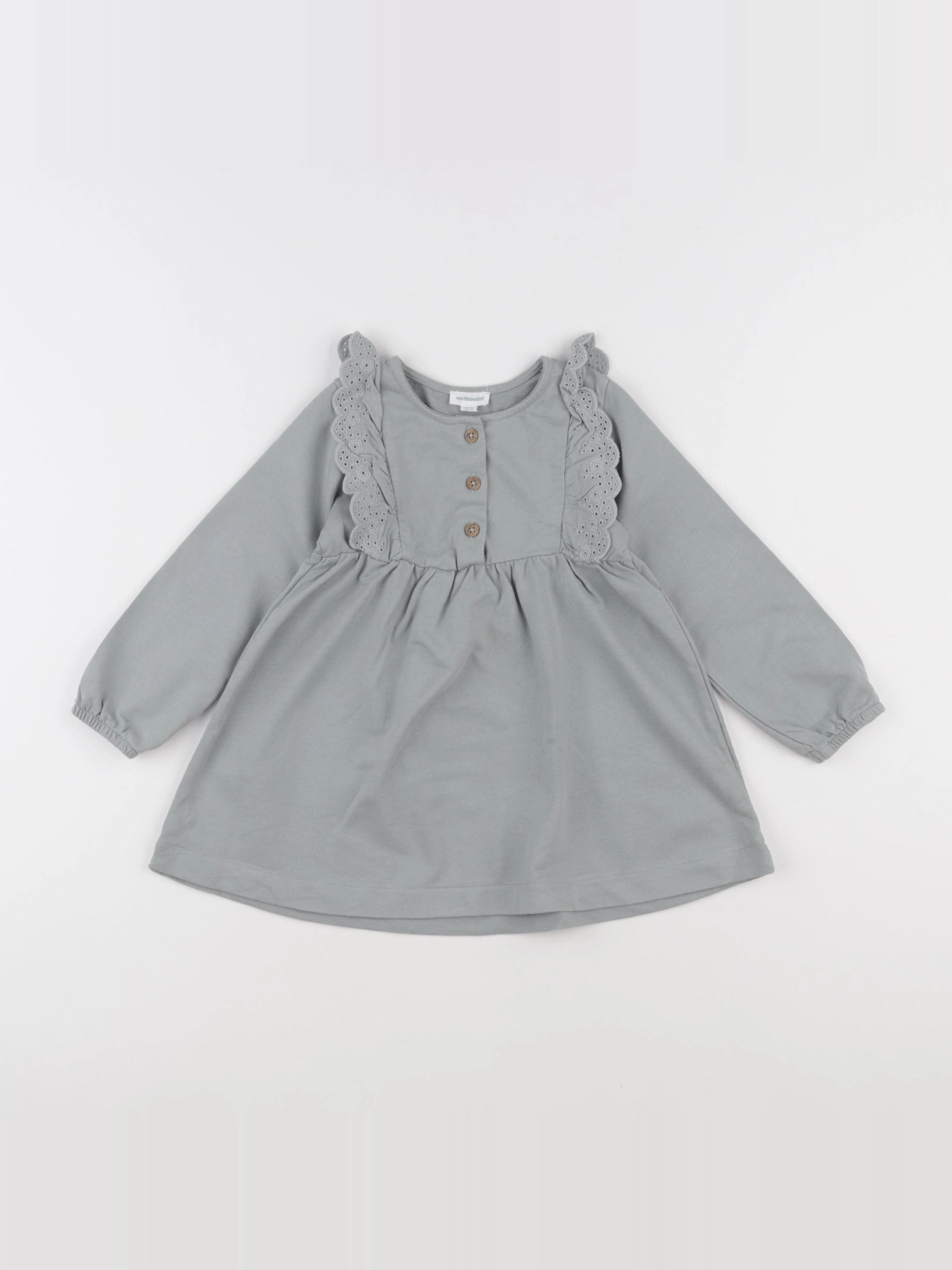Vertbaudet - robe vert - 24 mois