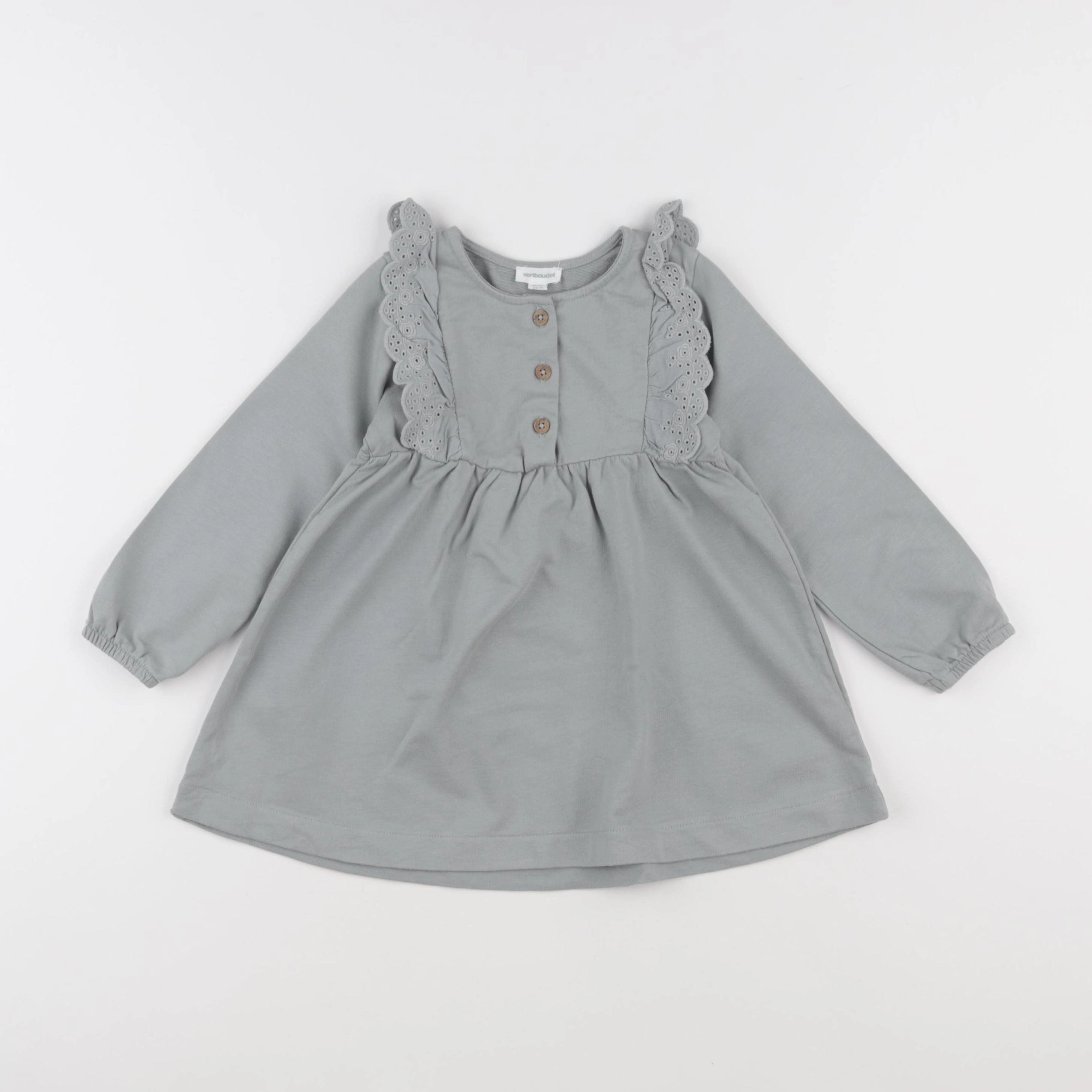 Vertbaudet - robe vert - 24 mois
