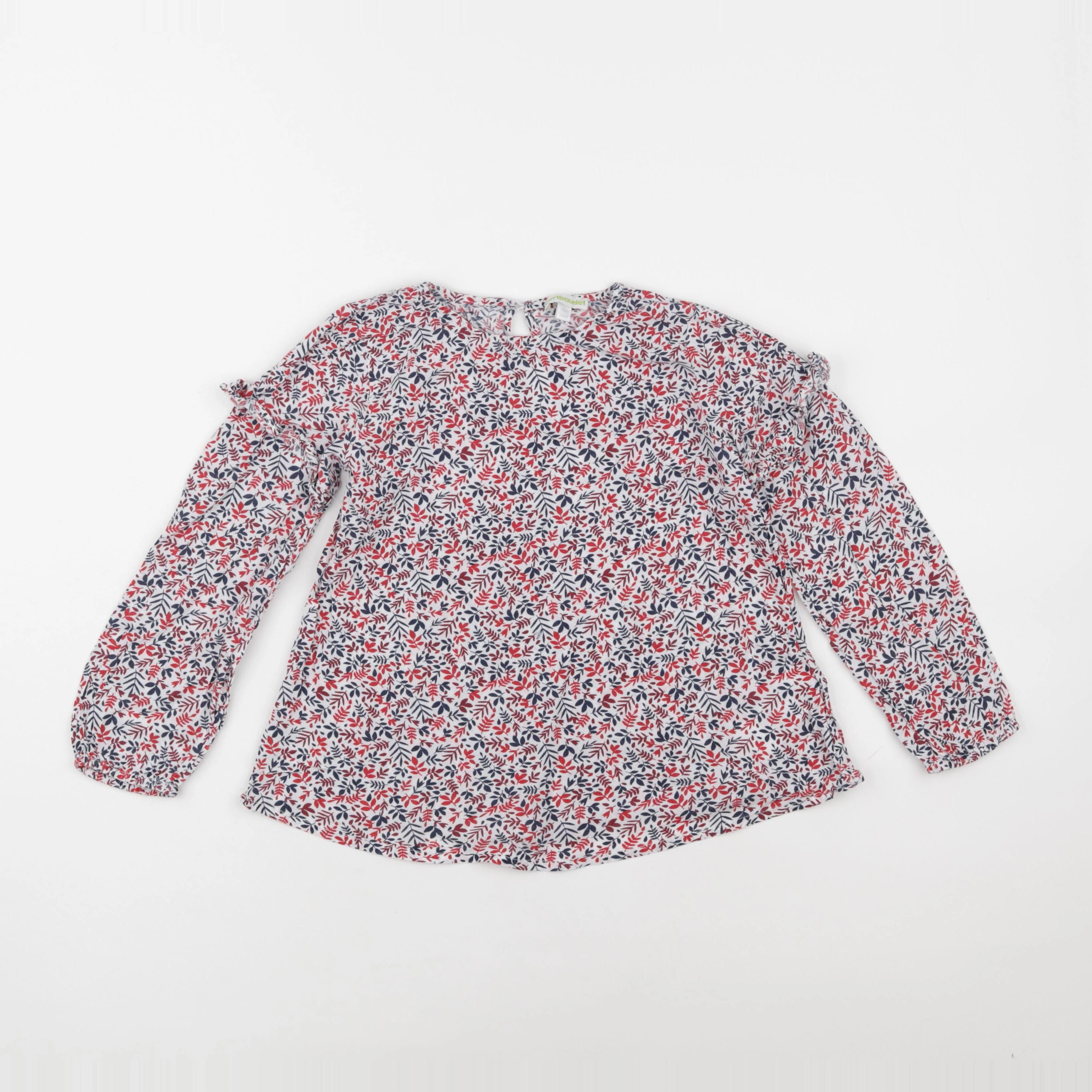 Vertbaudet - blouse rouge, bleu - 7 ans