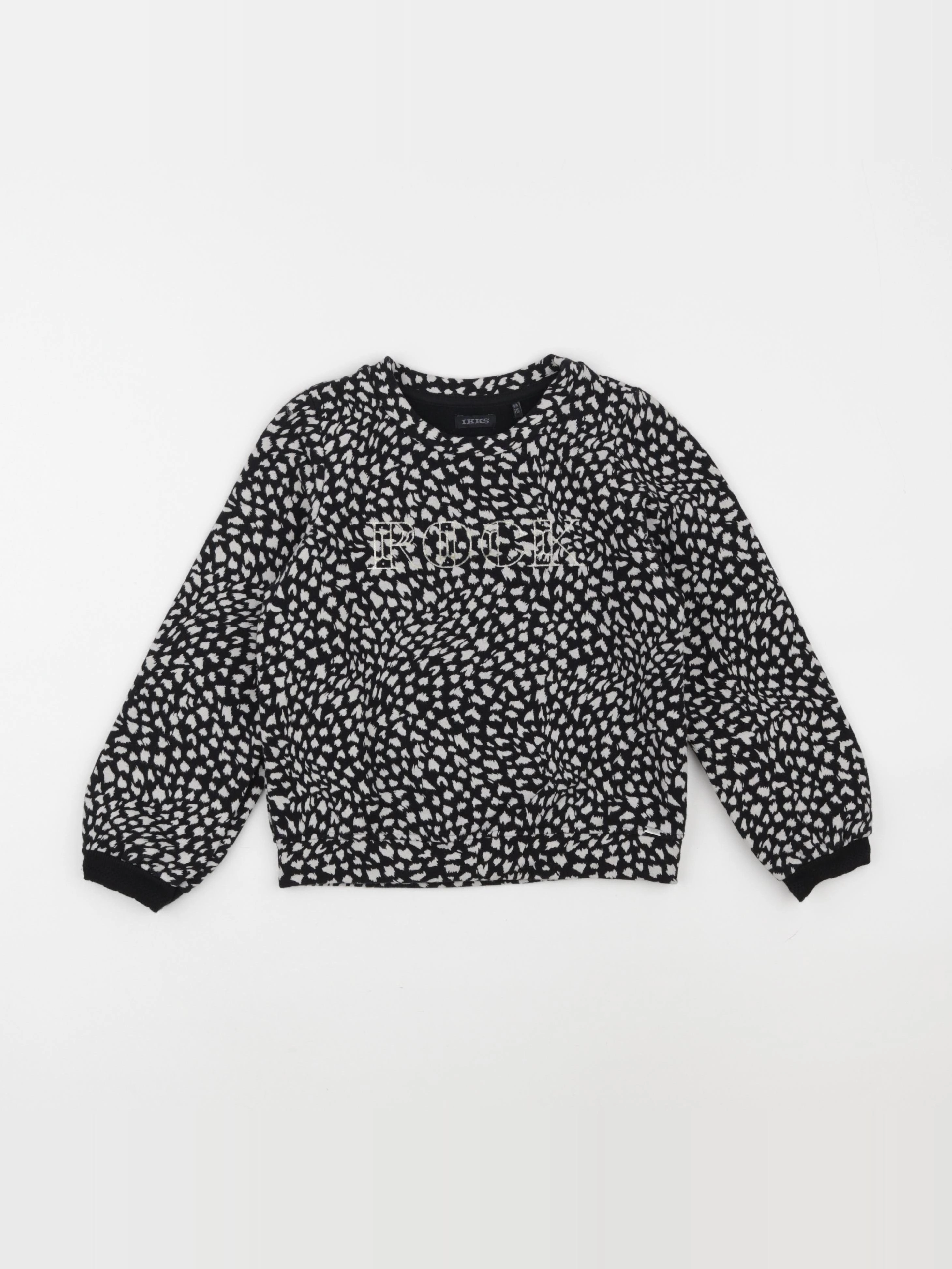 IKKS - sweat noir, beige - 6 ans
