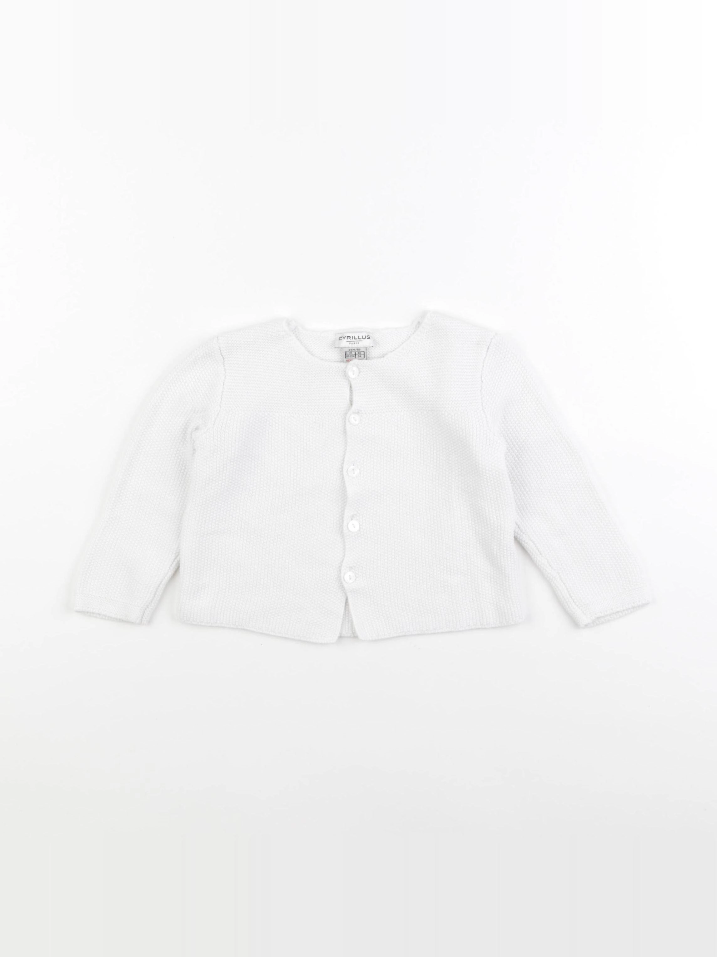 Cyrillus - gilet blanc - 24 mois