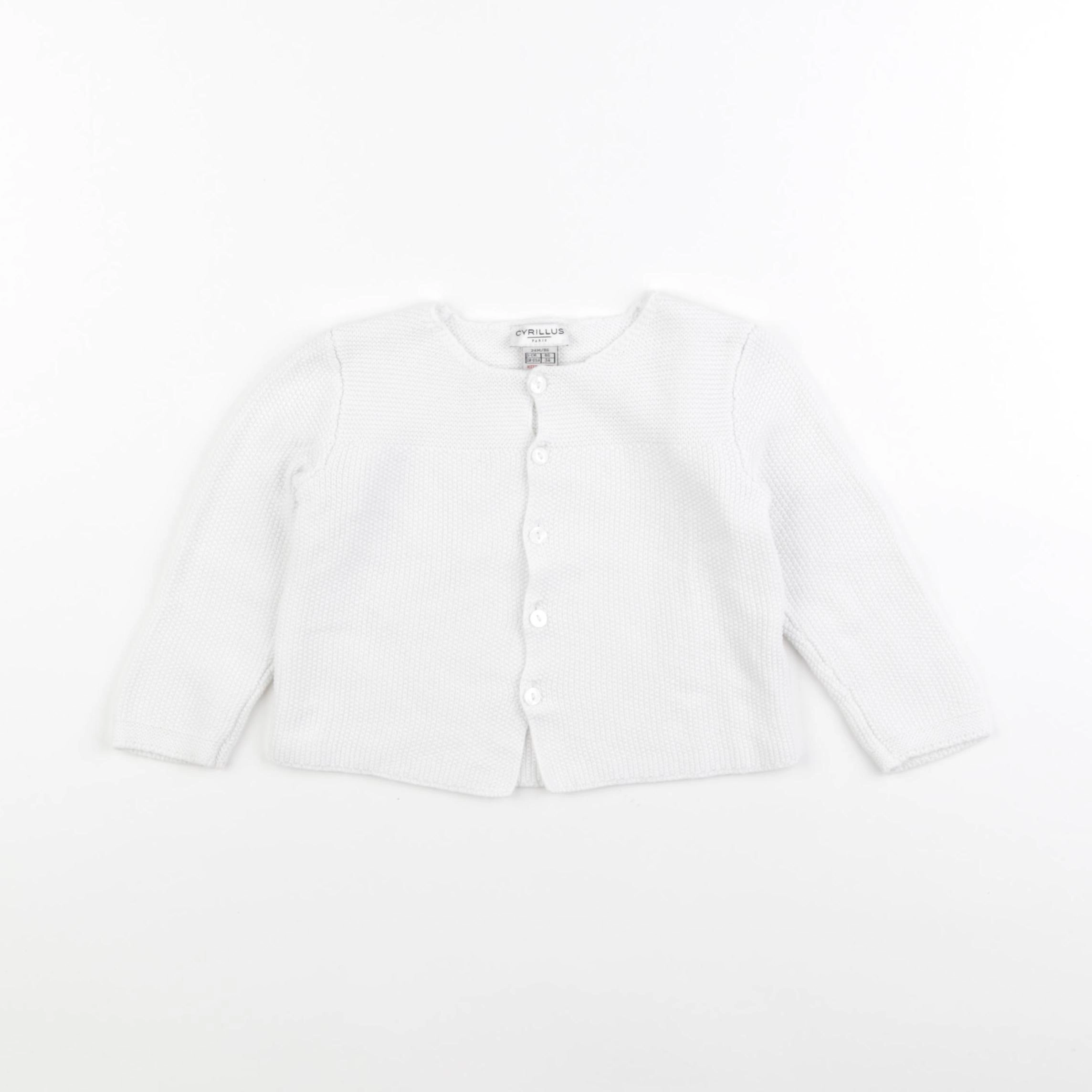 Cyrillus - gilet blanc - 24 mois