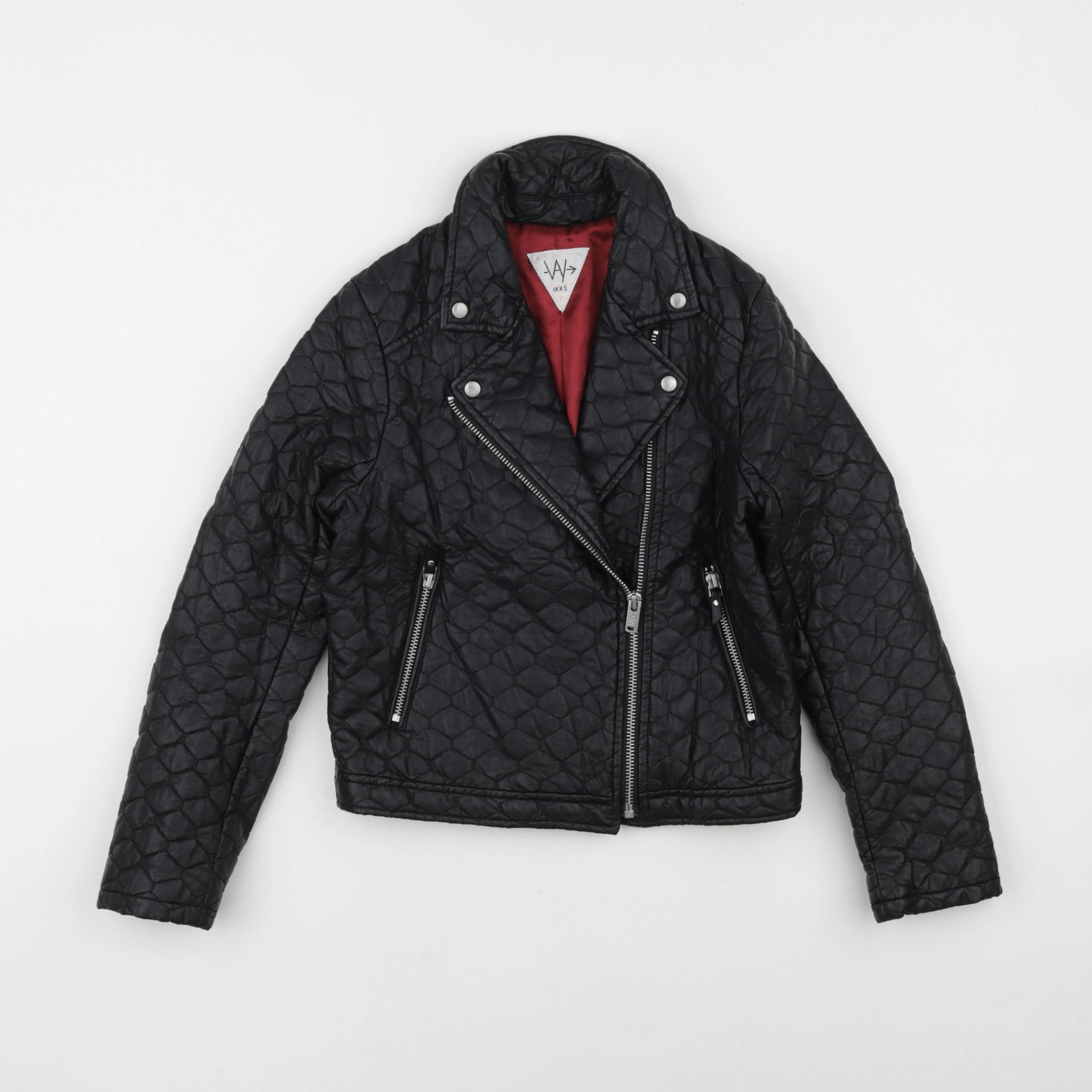 IKKS - veste simili cuir noir - 10 ans