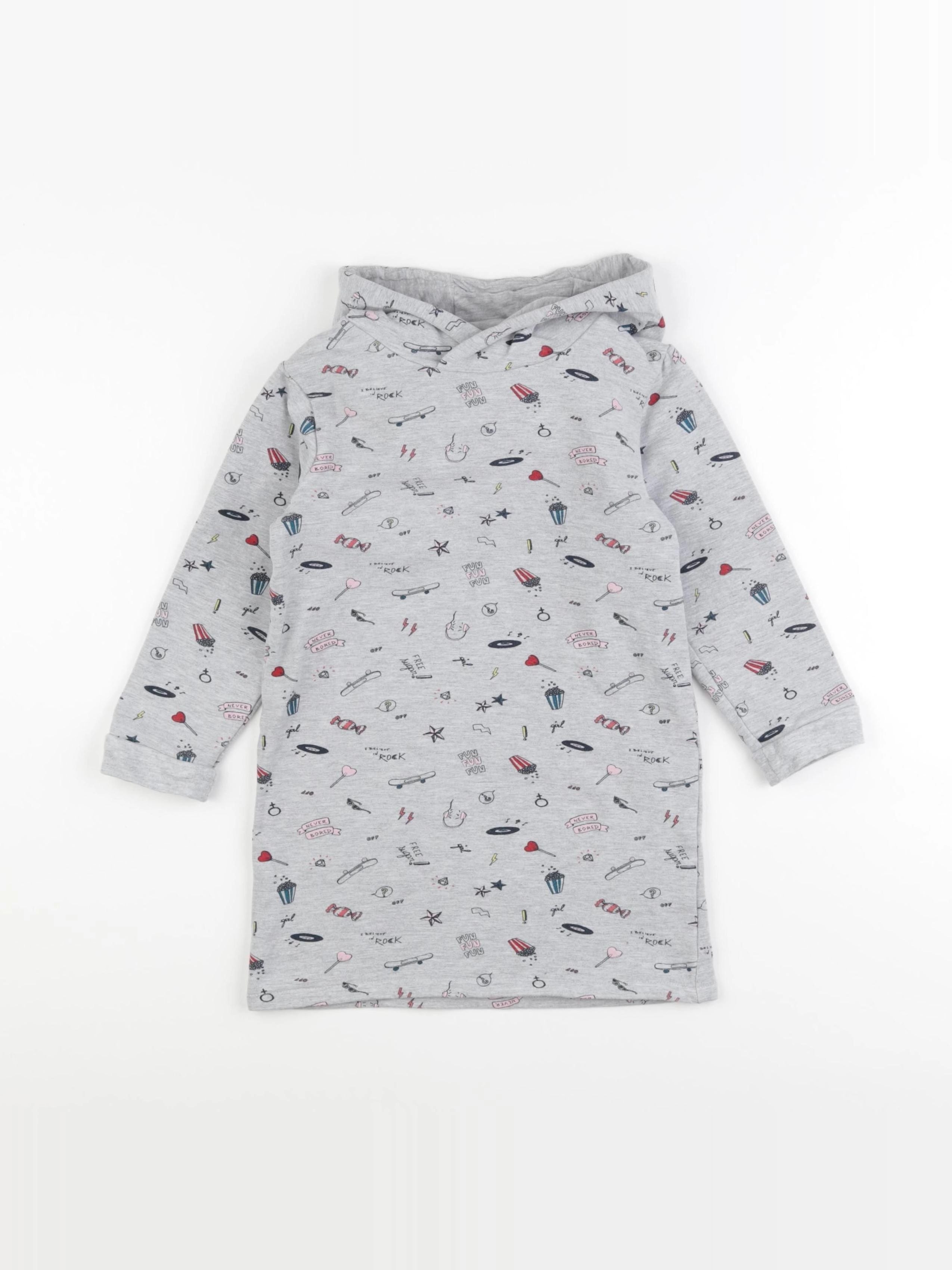 Vertbaudet - robe gris - 6 ans