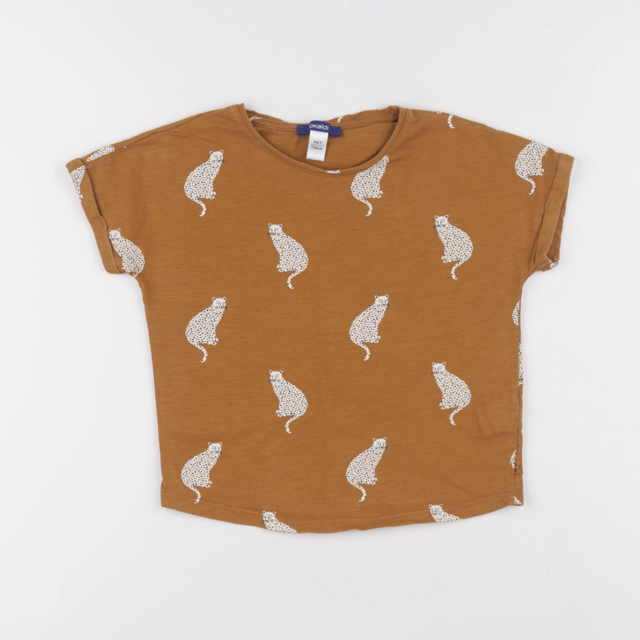 Okaidi - tee-shirt marron - 6 ans