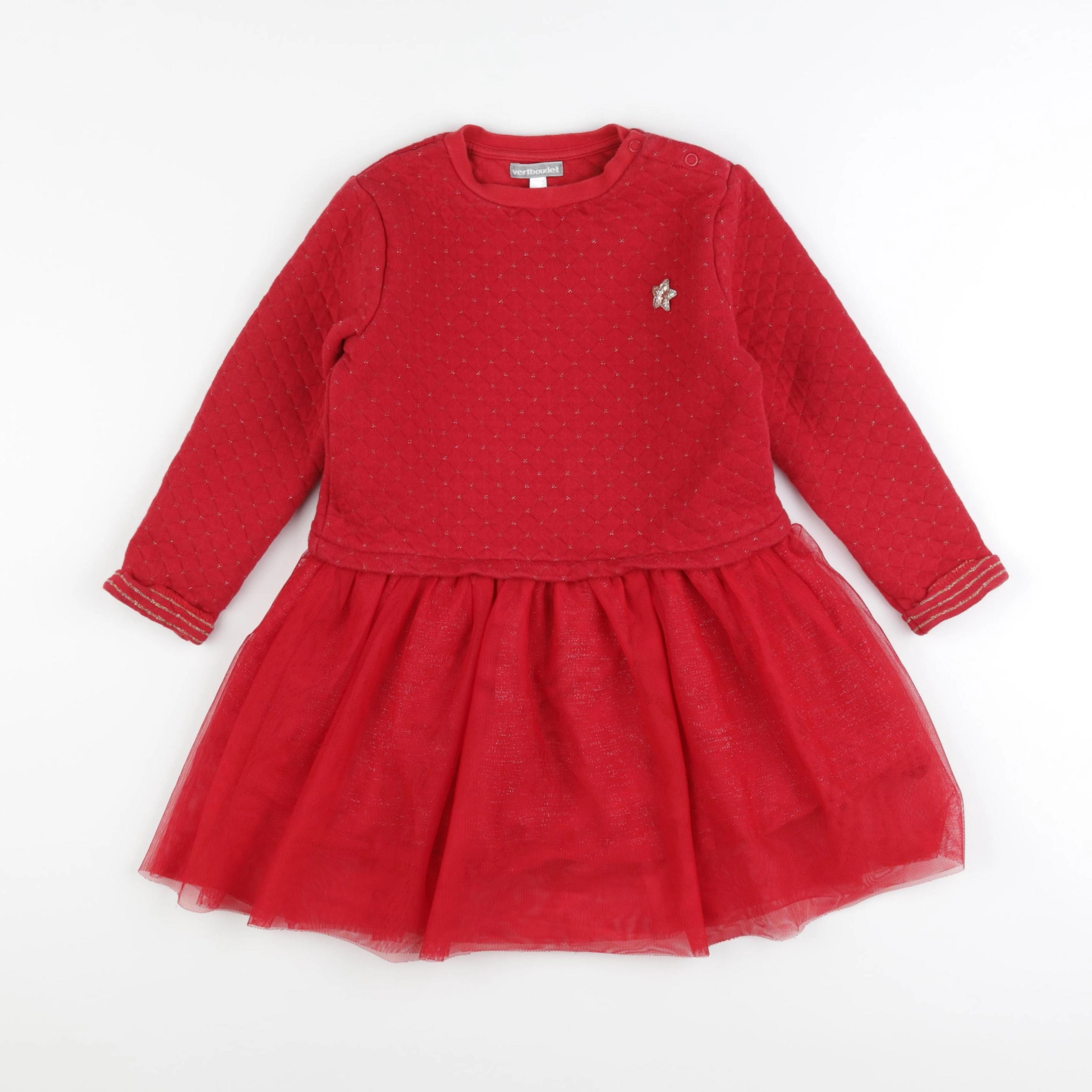 Vertbaudet - robe rouge - 6 ans