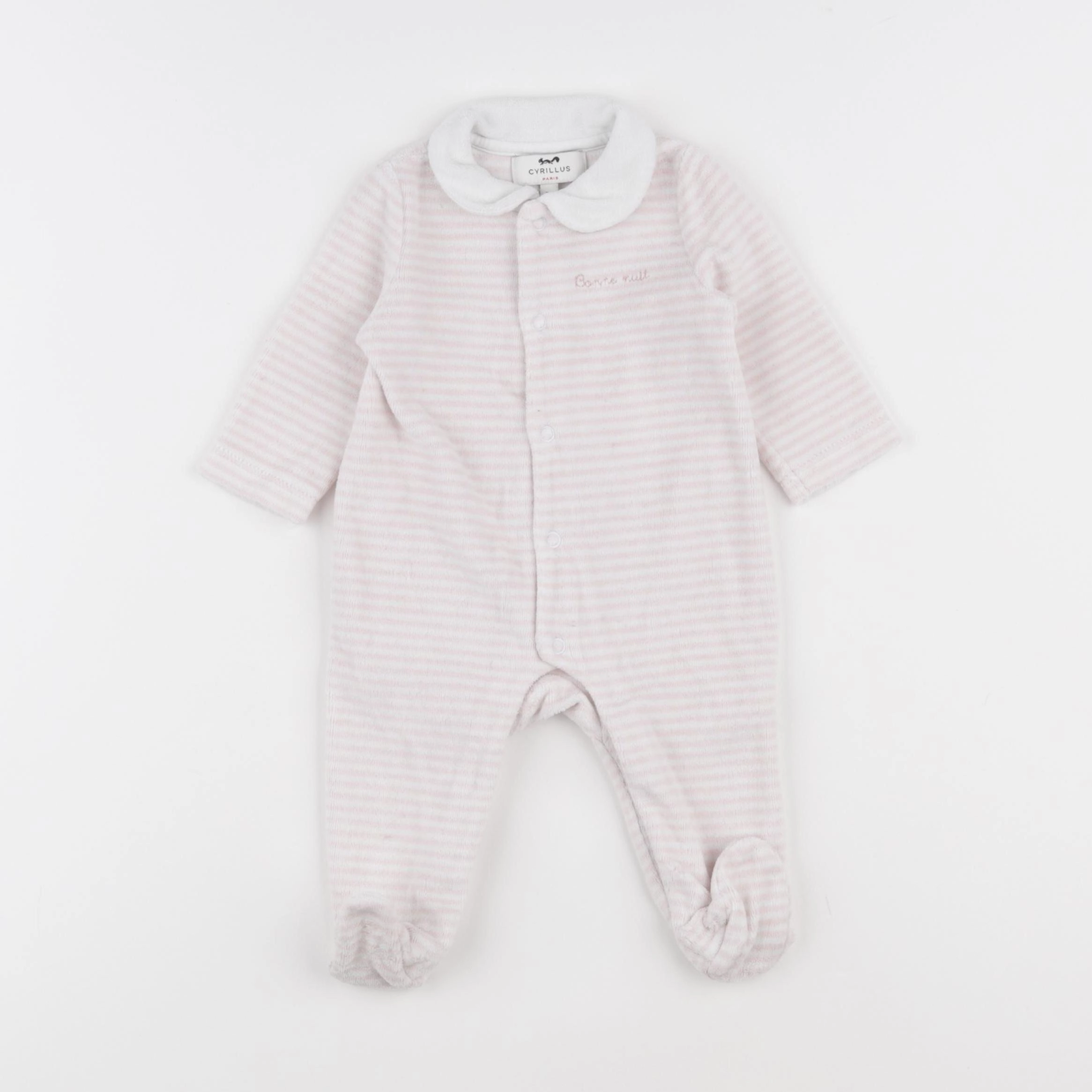 Cyrillus - pyjama velours rose - 3 mois