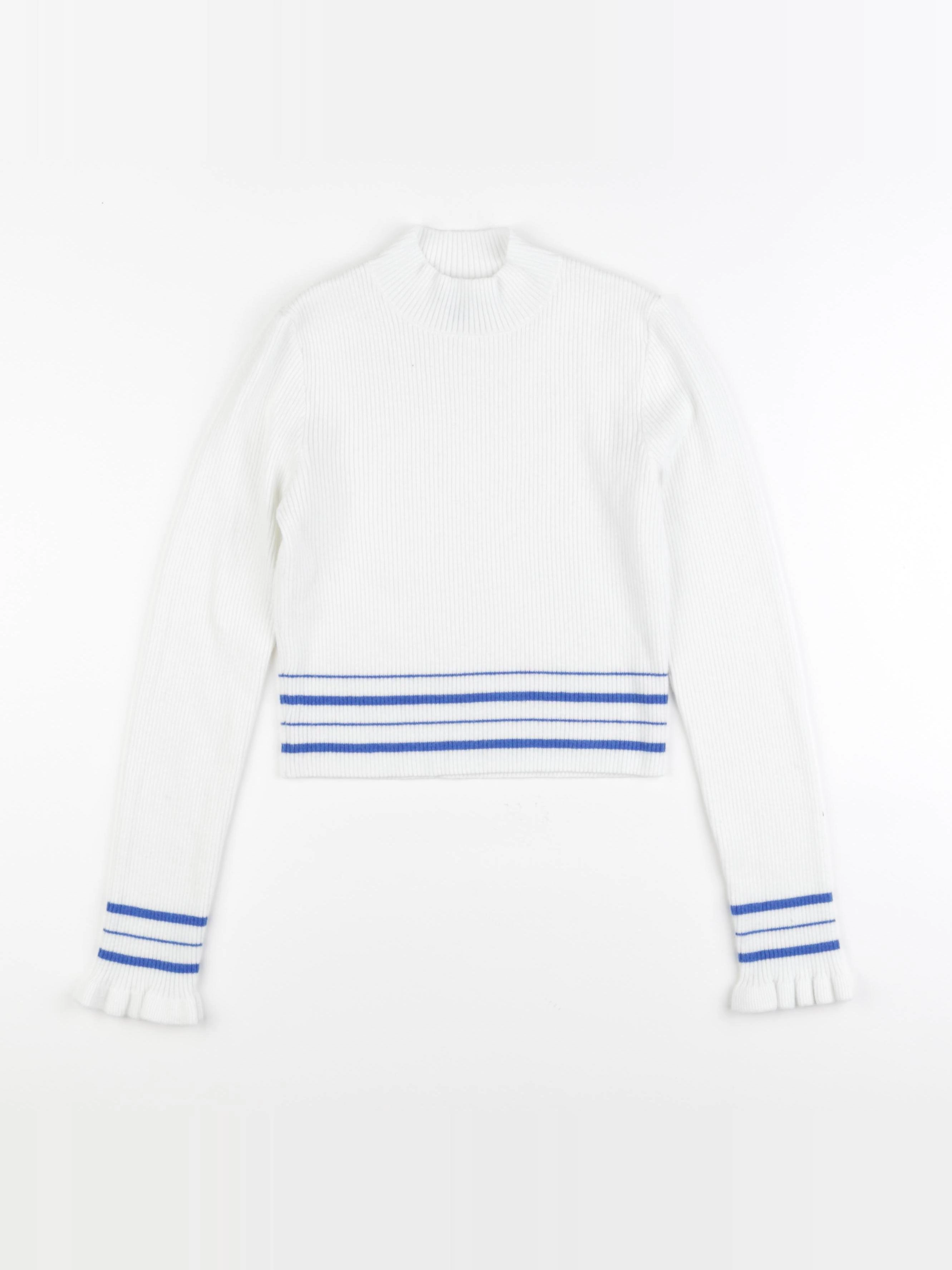 IKKS - pull blanc, bleu - 12 ans