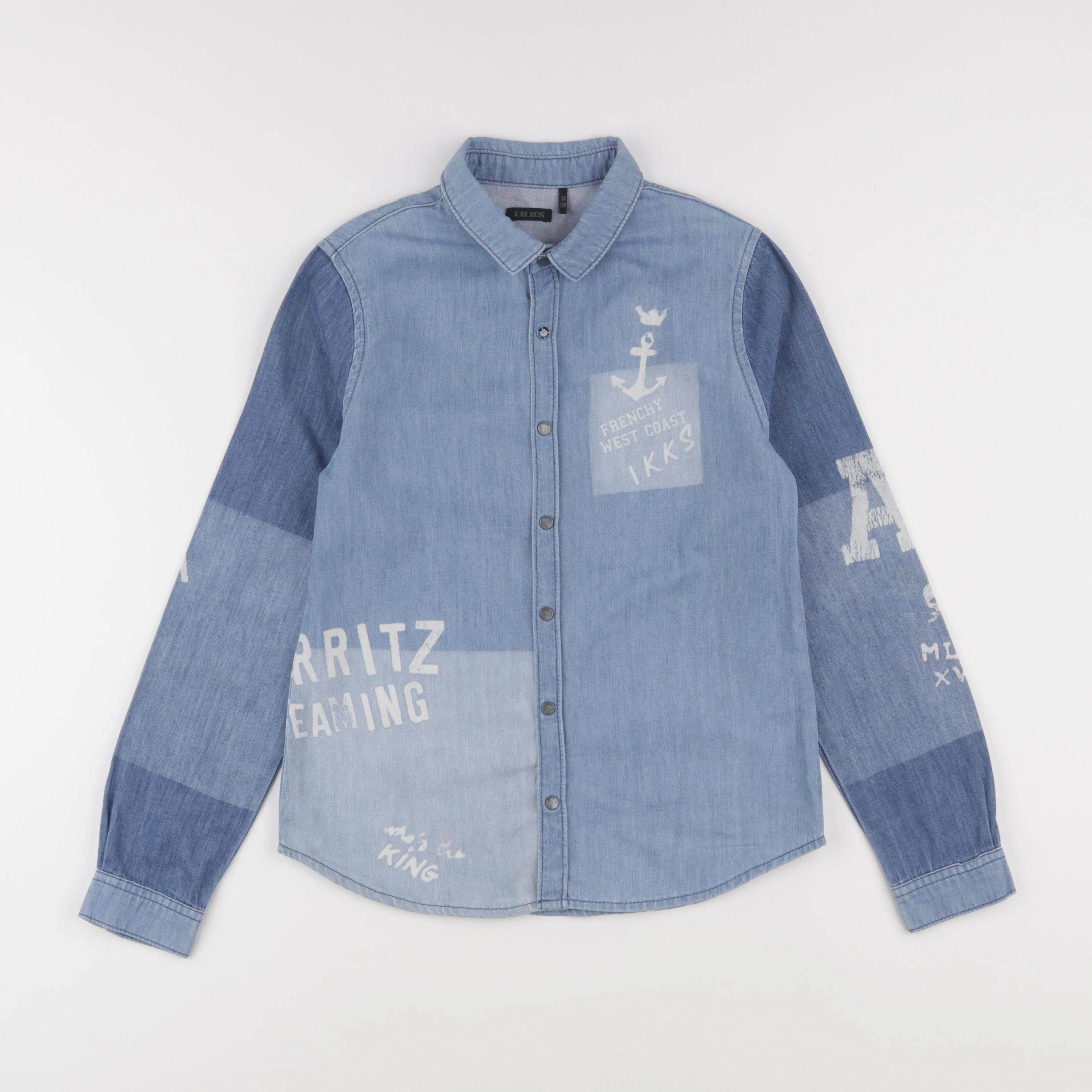 IKKS - chemise bleu - 10 ans