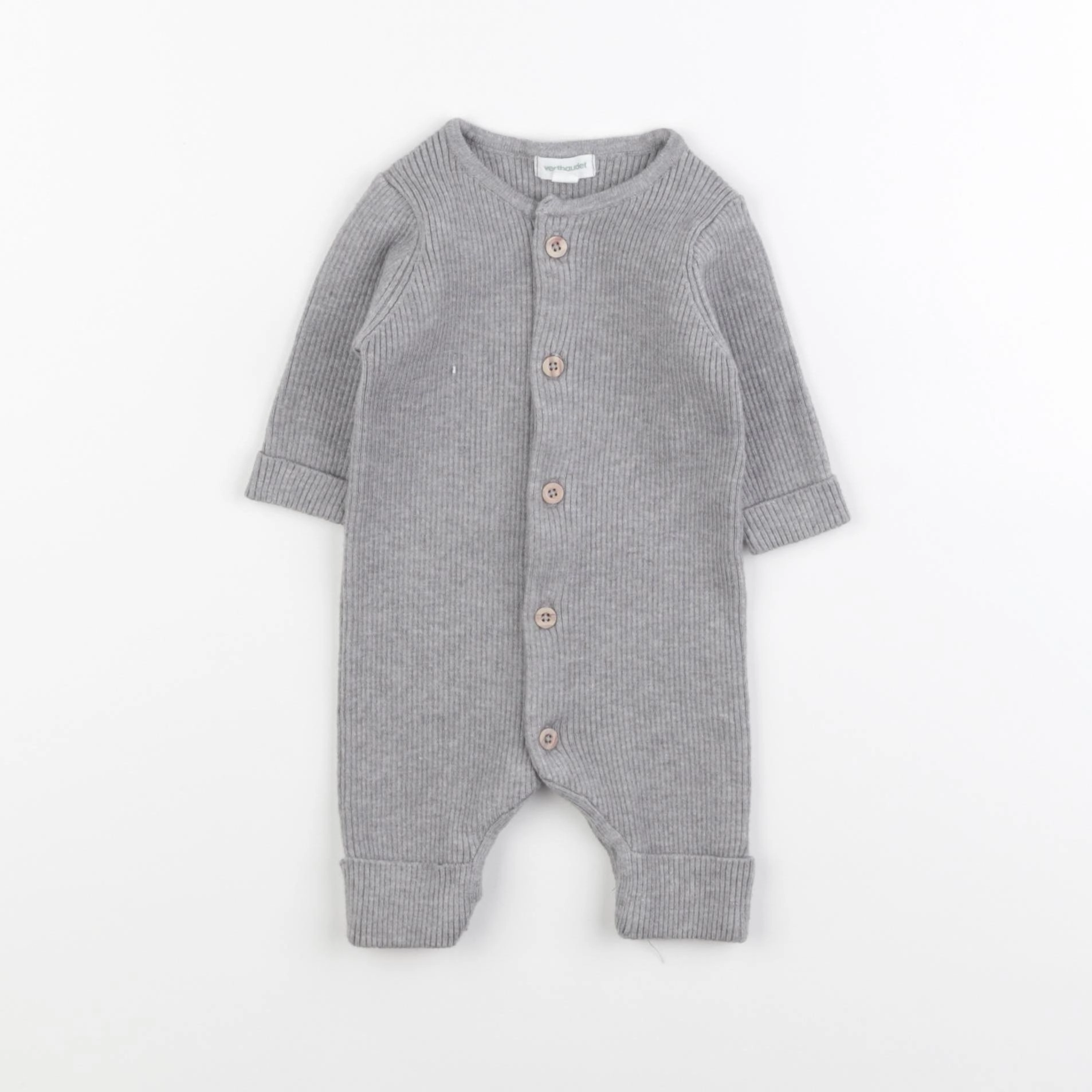 Vertbaudet - combinaison gris - 1 mois
