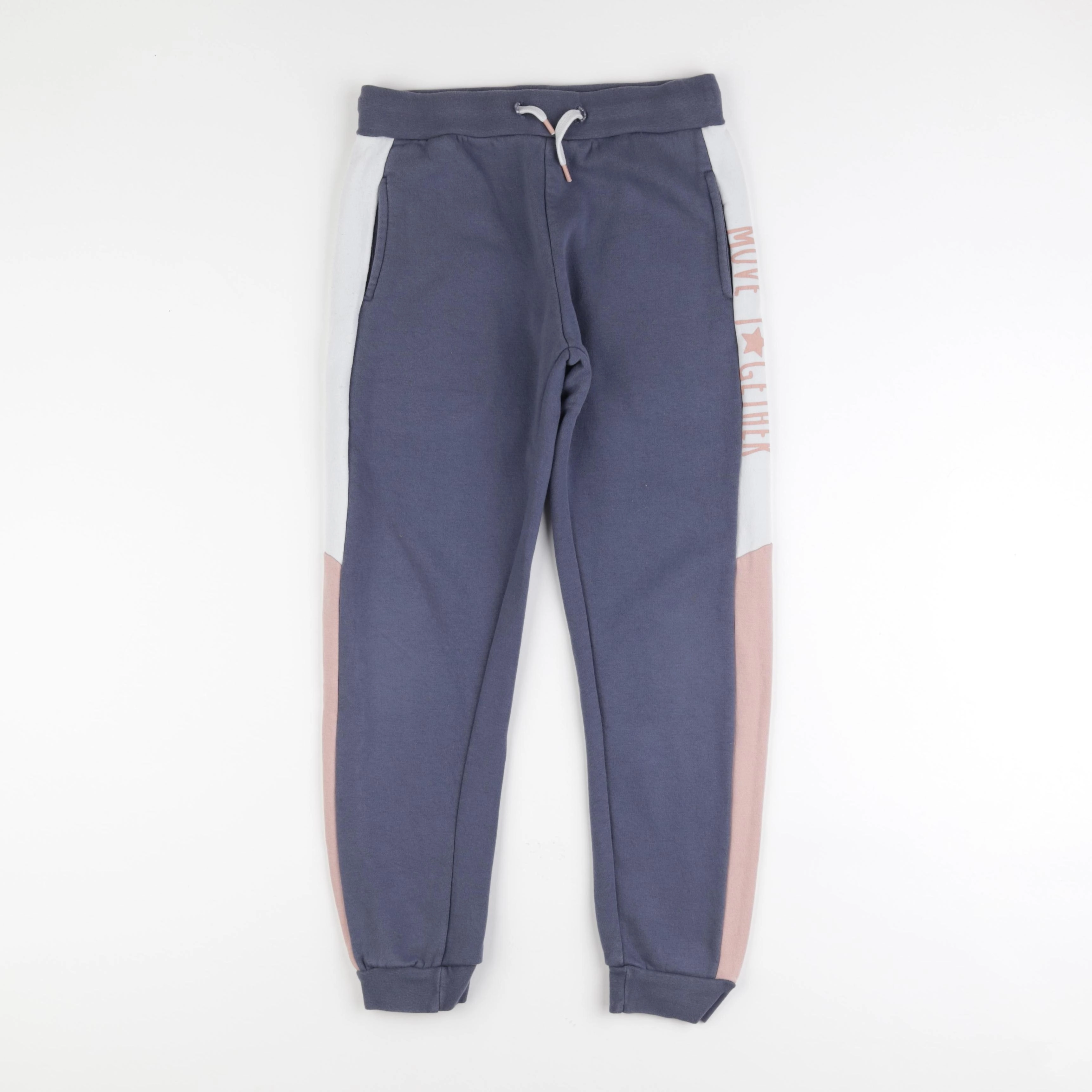 Vertbaudet - jogging bleu, rose - 10 ans