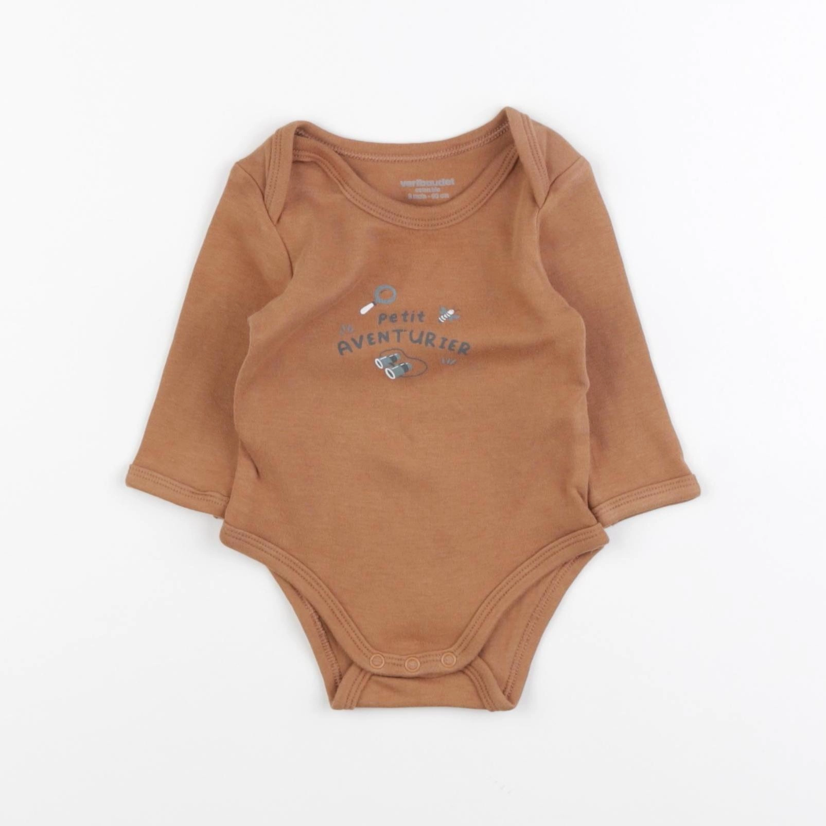 Vertbaudet - body marron - 3 mois