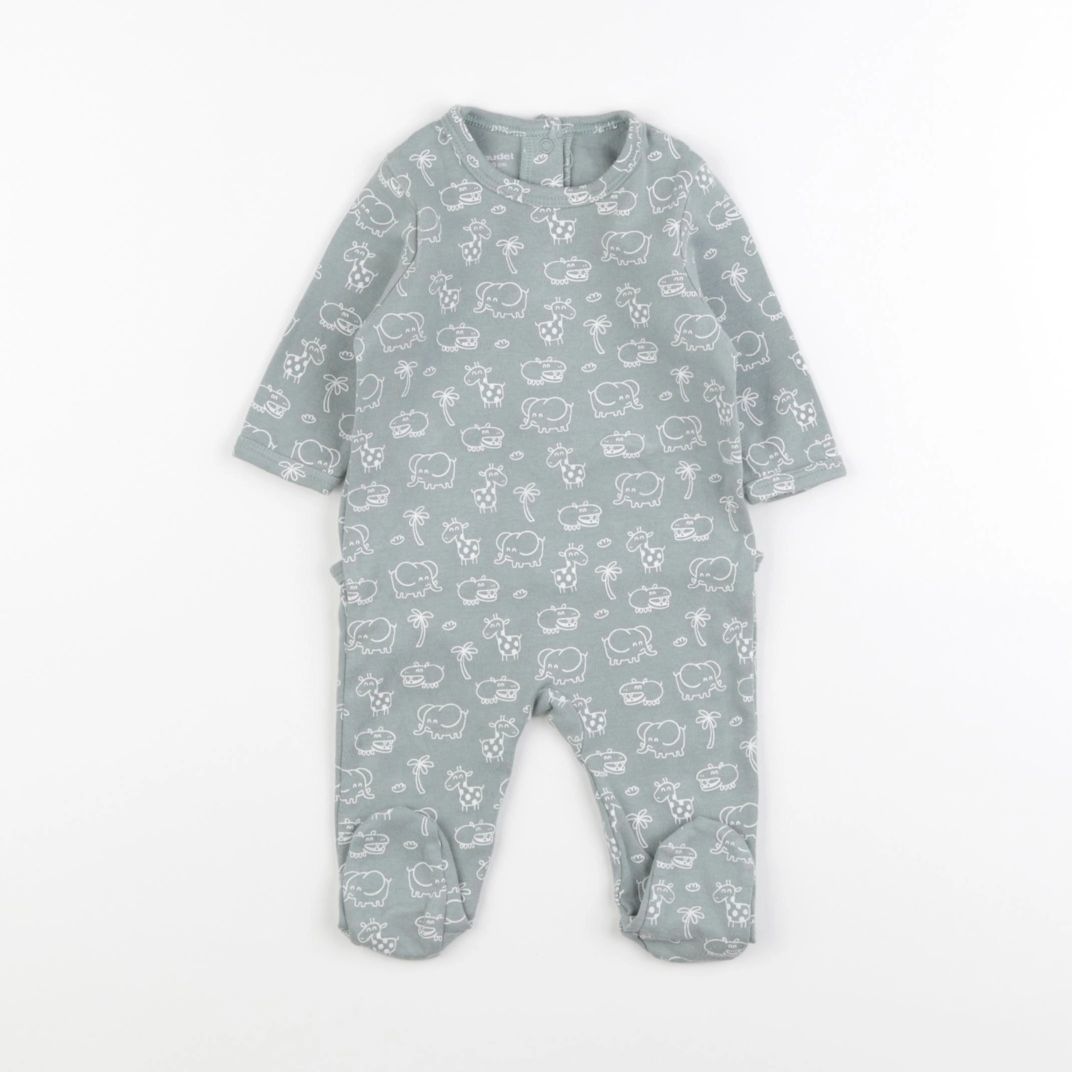 Vertbaudet - pyjama coton vert - 3 mois