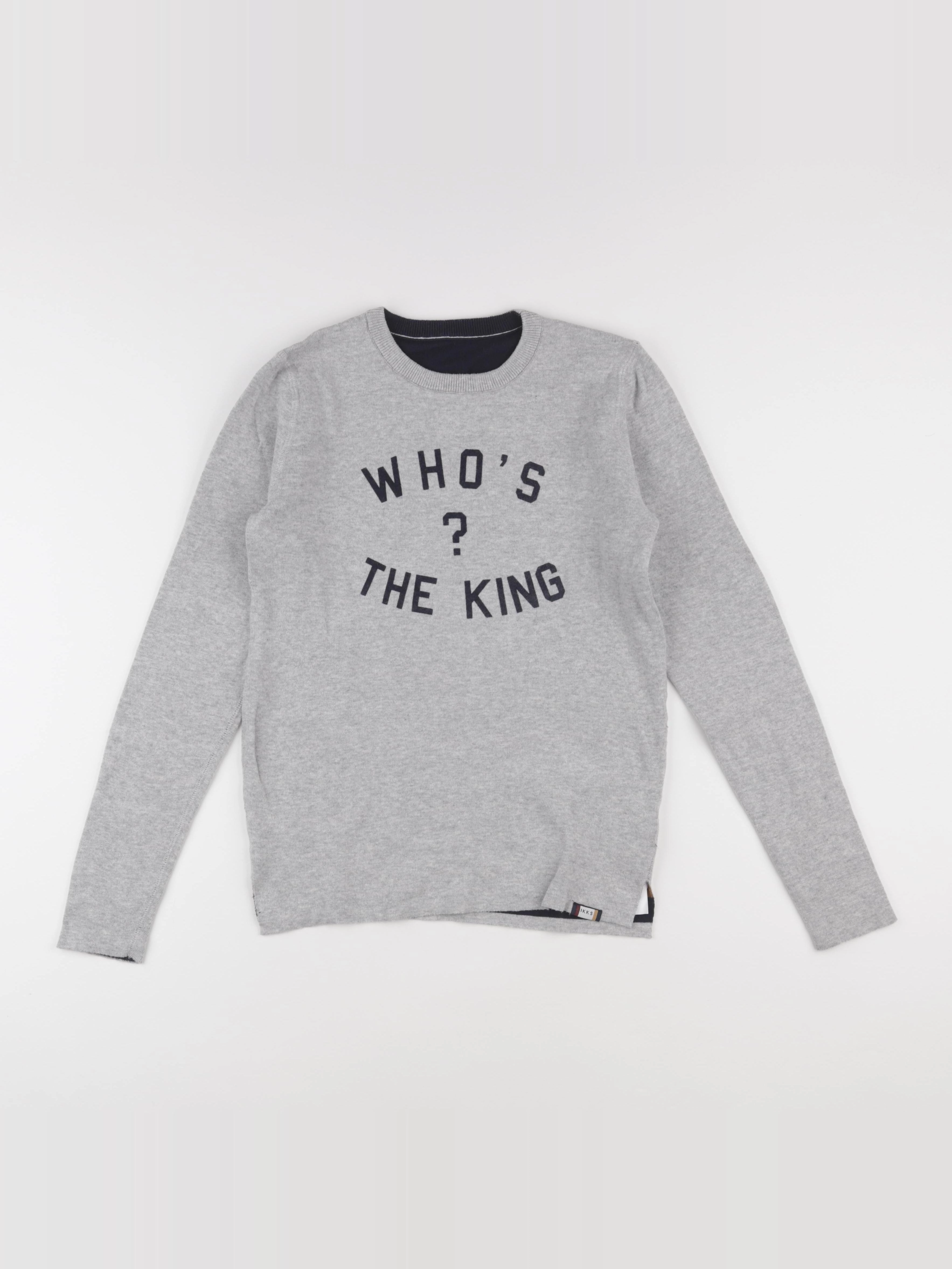 IKKS - pull gris - 12 ans