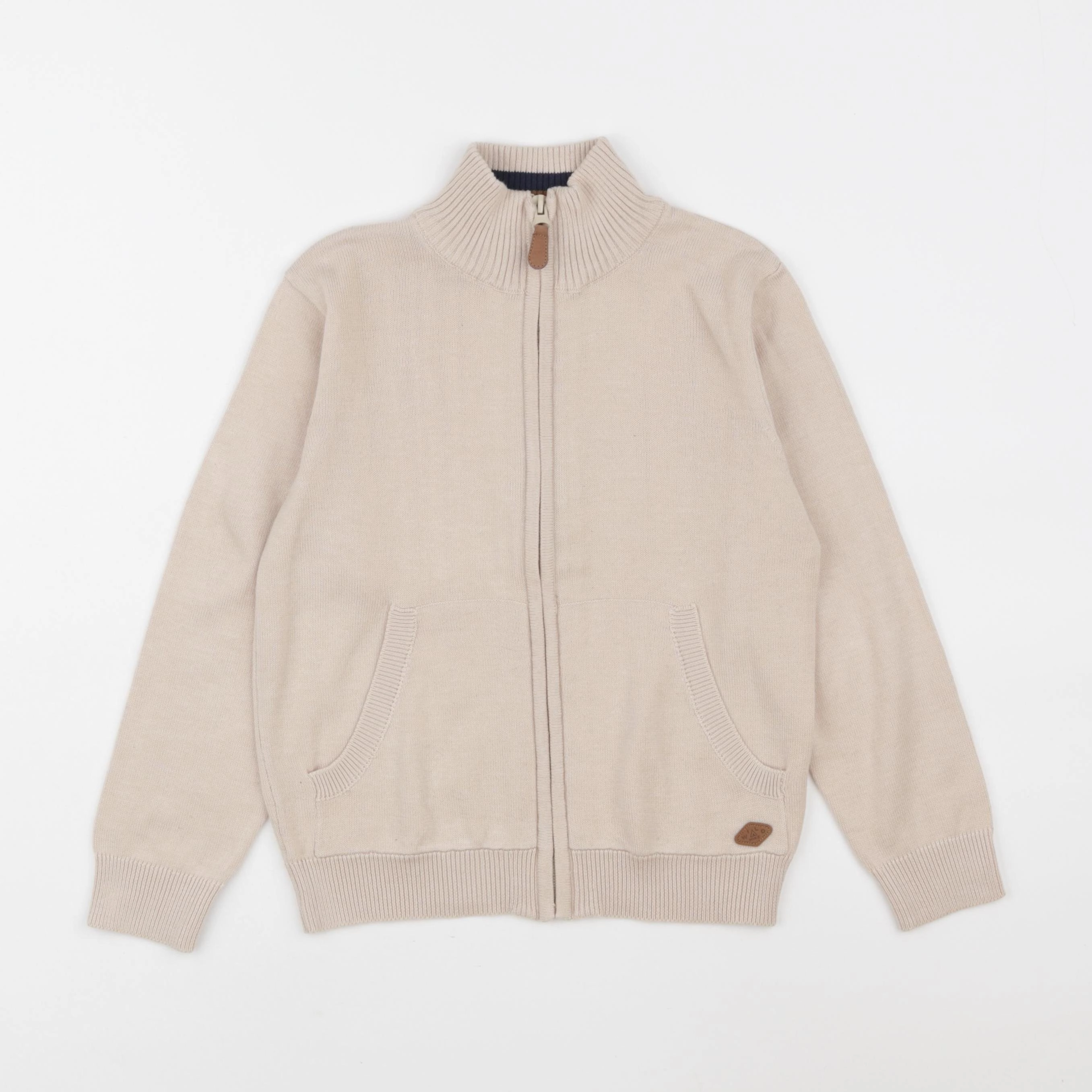 Vertbaudet - gilet beige - 8 ans