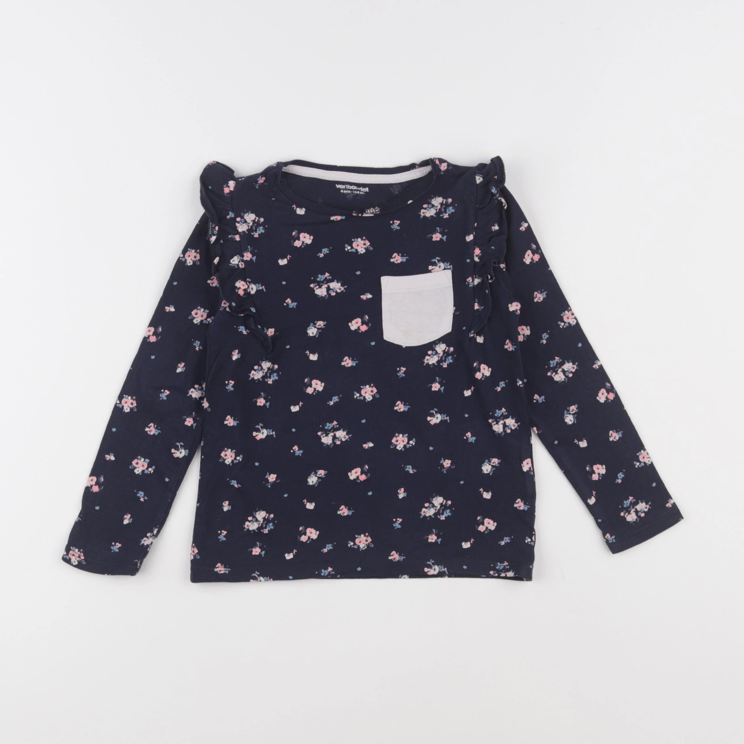 Vertbaudet - tee-shirt bleu - 4 ans