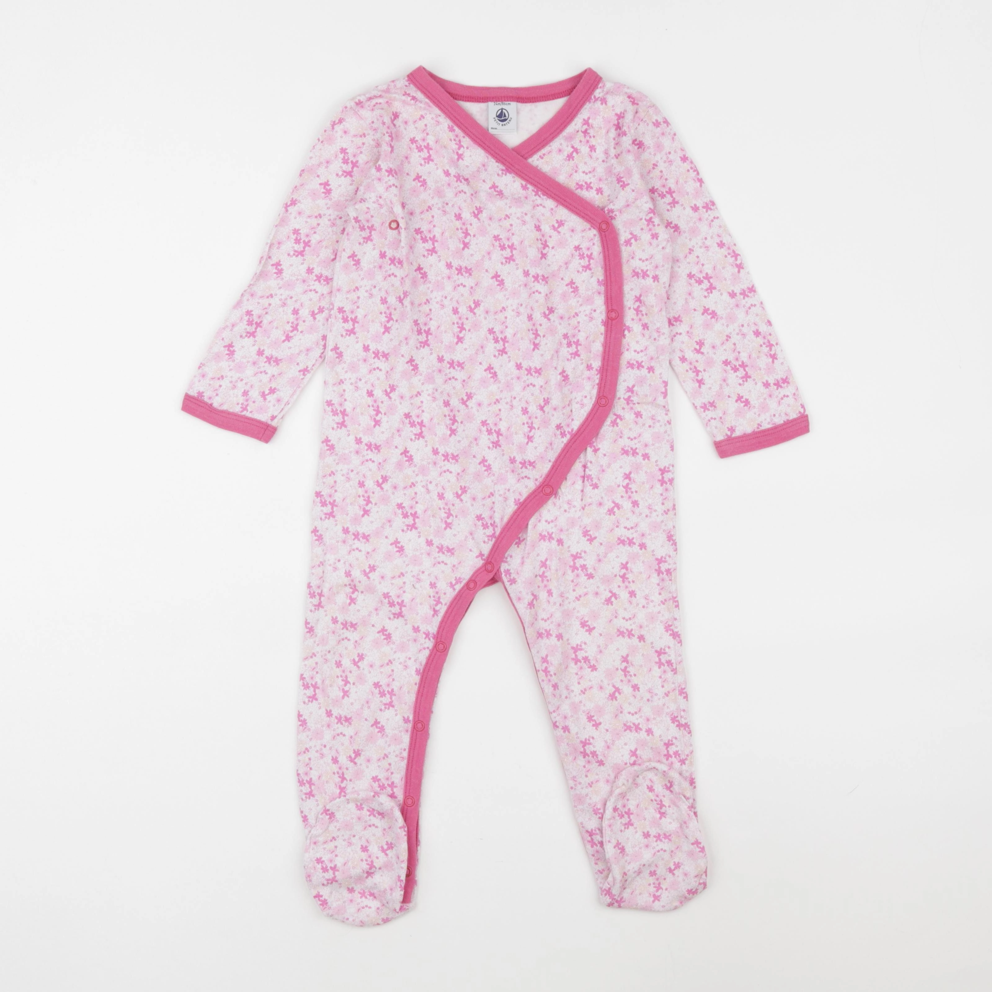 Petit Bateau - pyjama coton rose - 24 mois