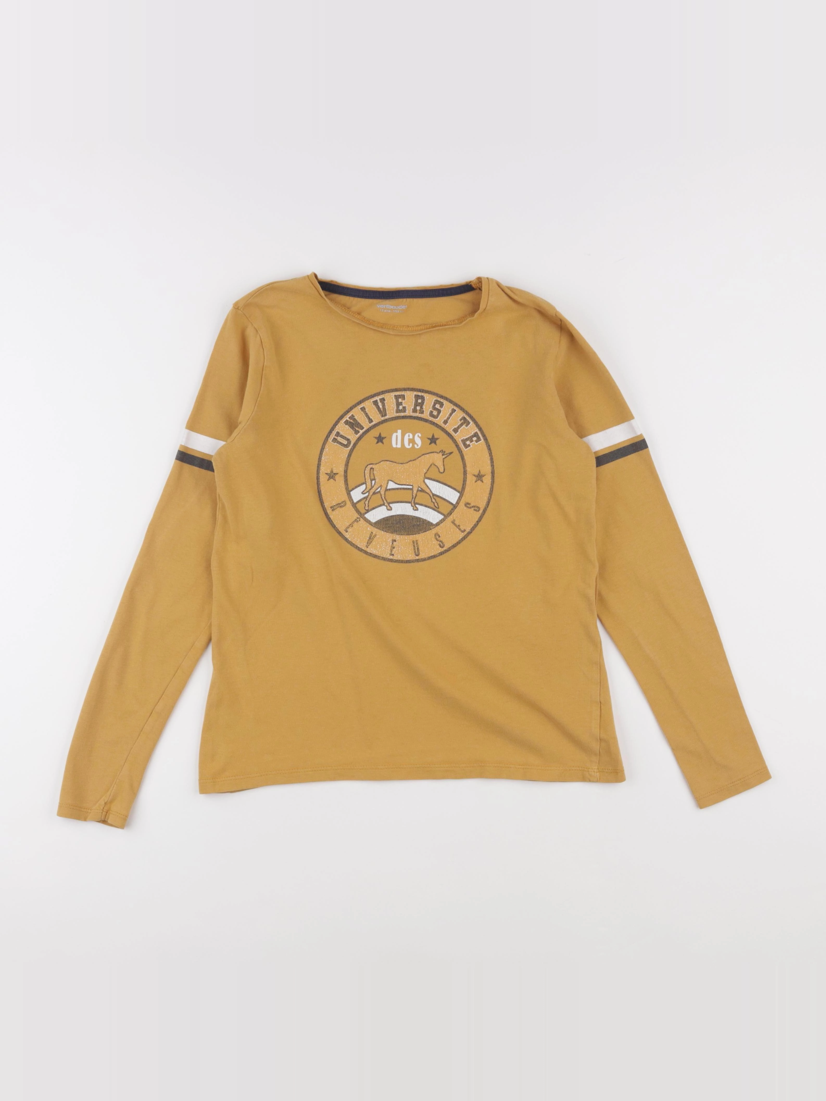 Vertbaudet - tee-shirt jaune - 12 ans