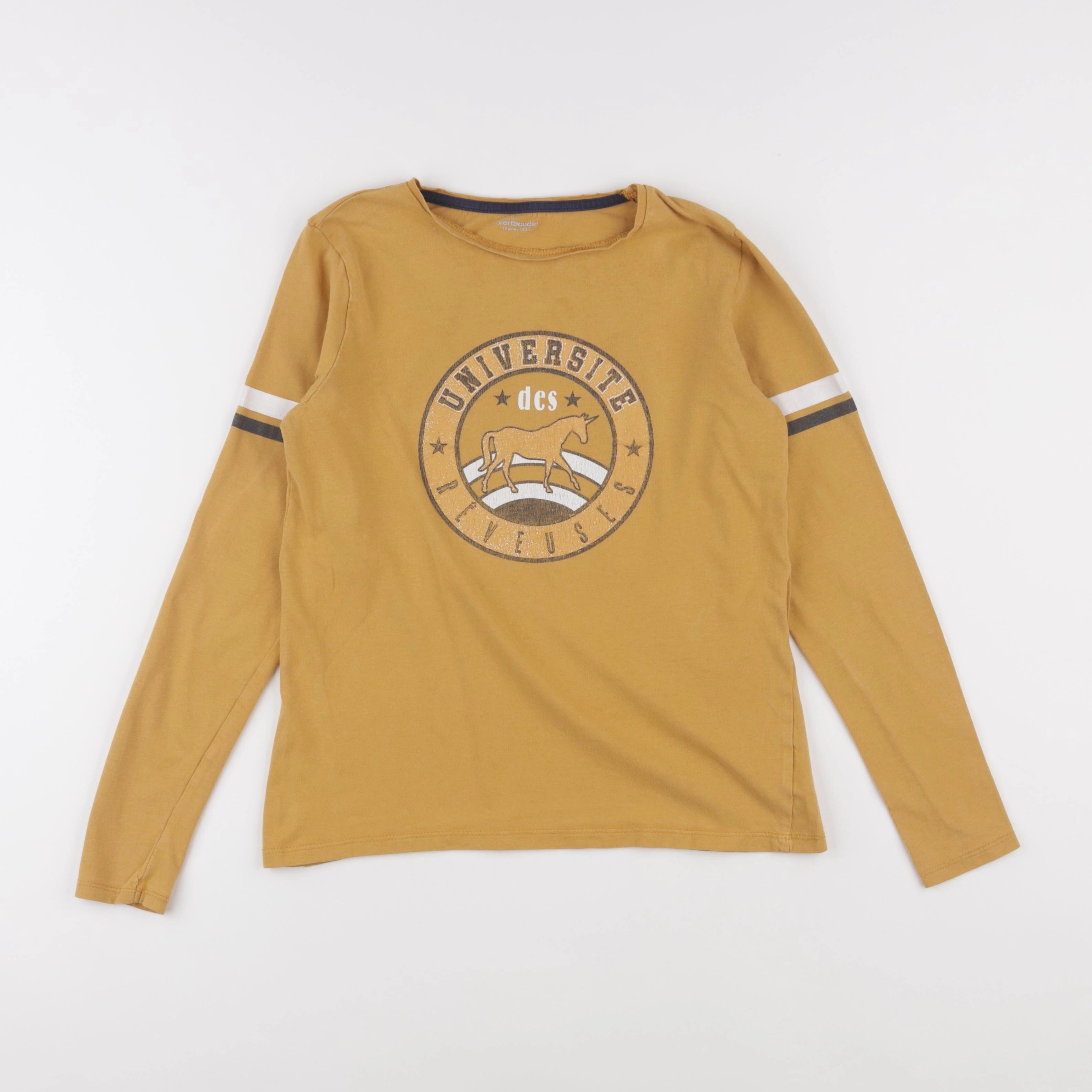 Vertbaudet - tee-shirt jaune - 12 ans