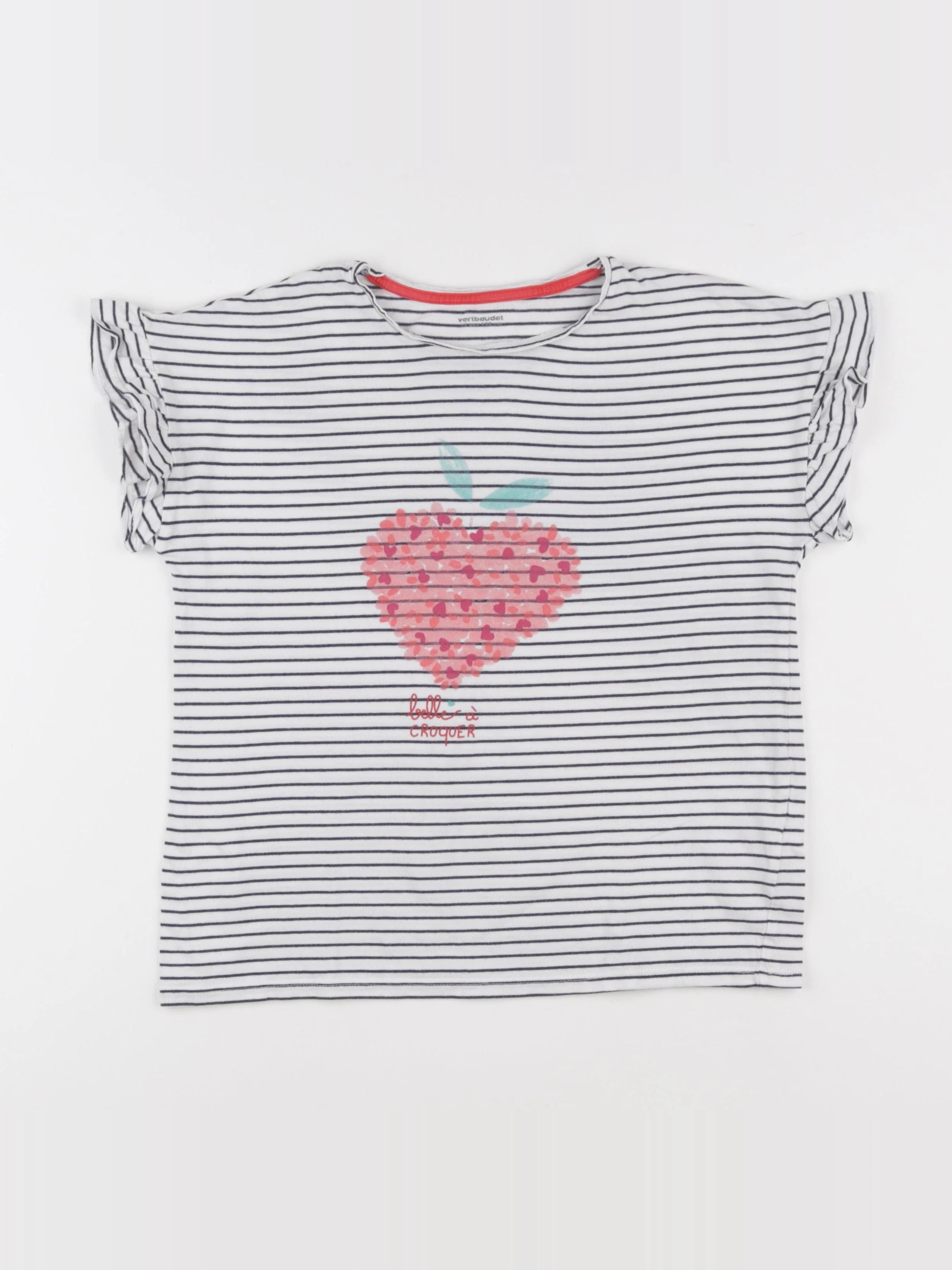 Vertbaudet - tee-shirt bleu, blanc - 12 ans