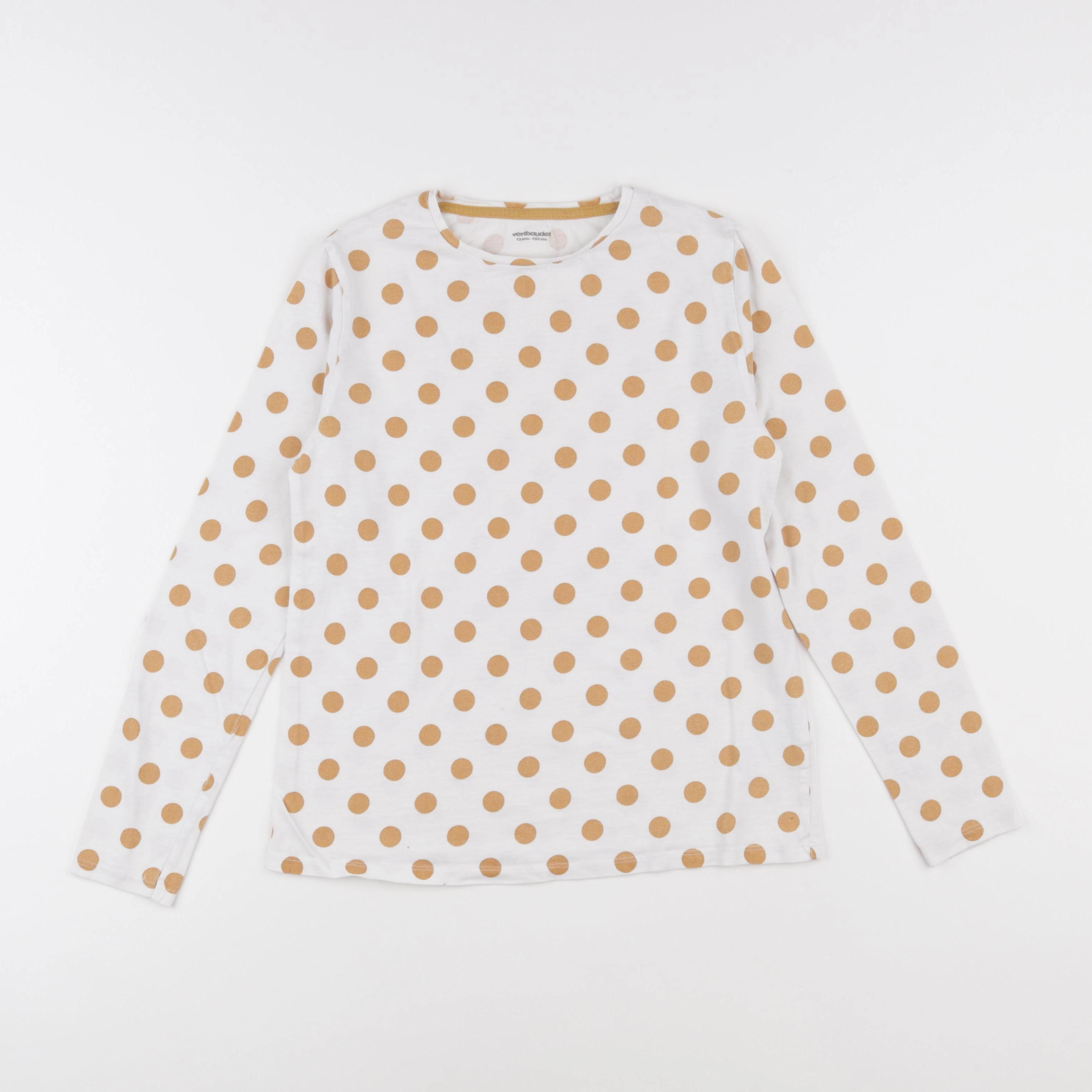 Vertbaudet - tee-shirt blanc, jaune - 12 ans
