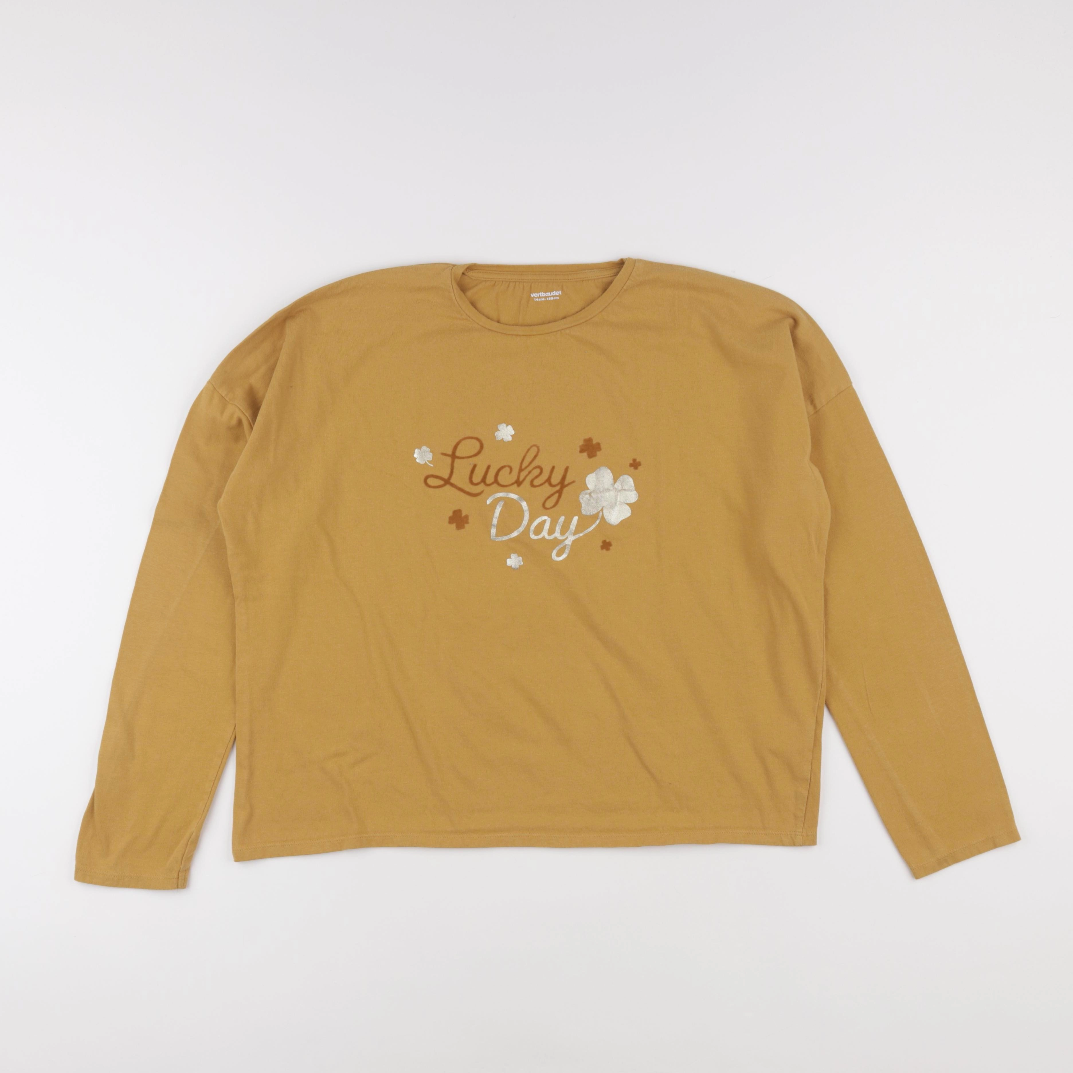 Vertbaudet - tee-shirt jaune - 14 ans