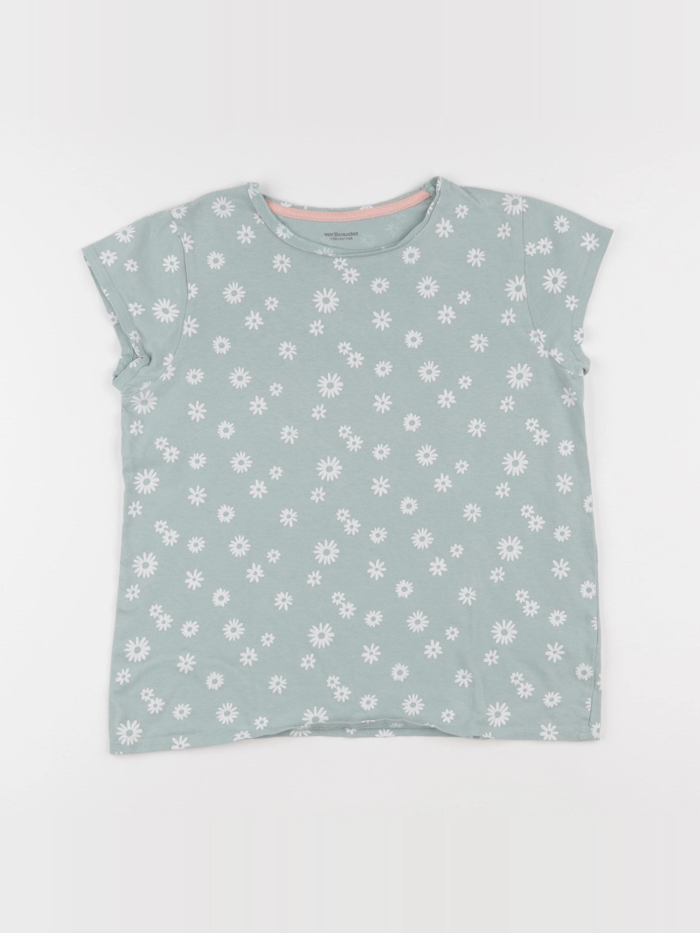 Vertbaudet - tee-shirt vert - 14 ans