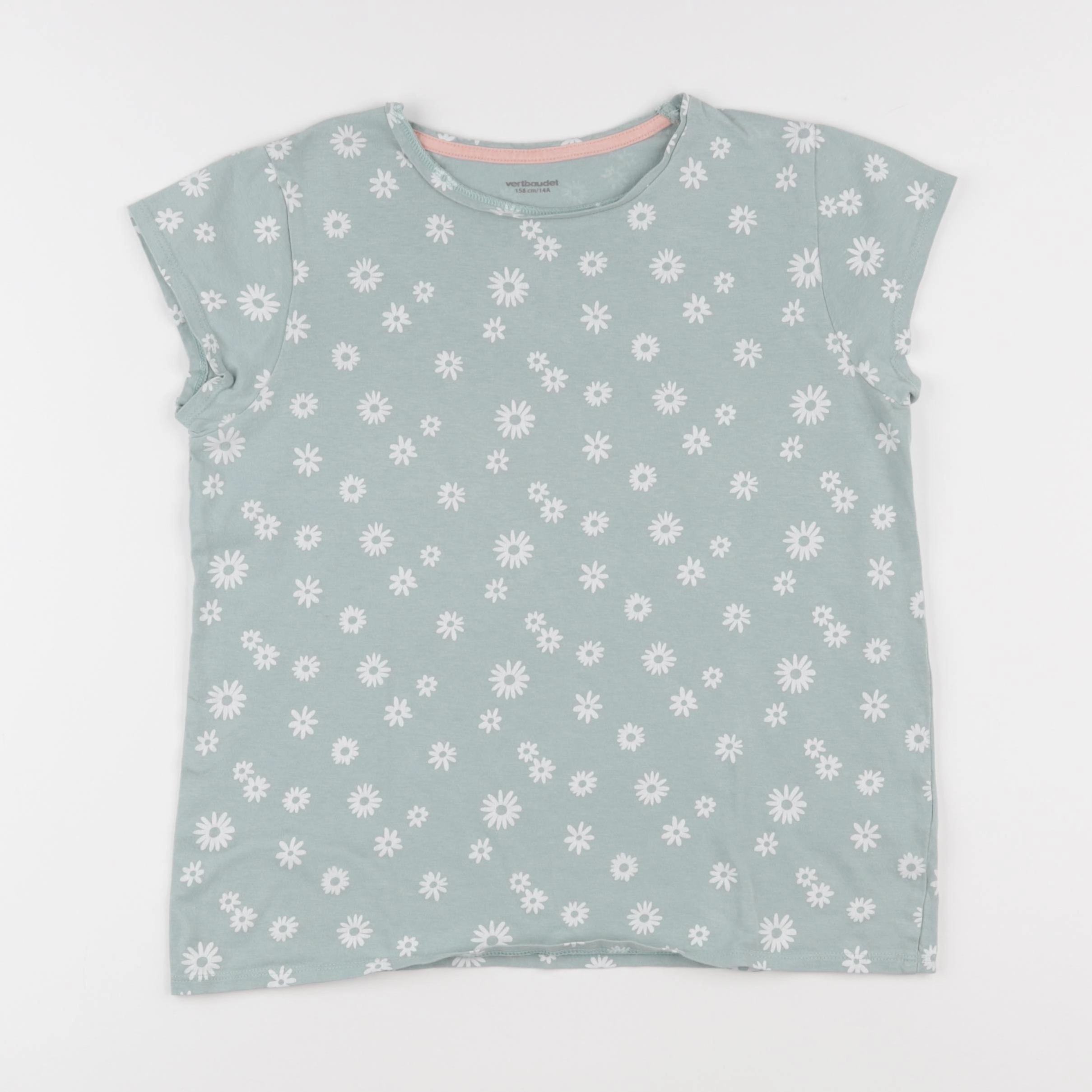 Vertbaudet - tee-shirt vert - 14 ans