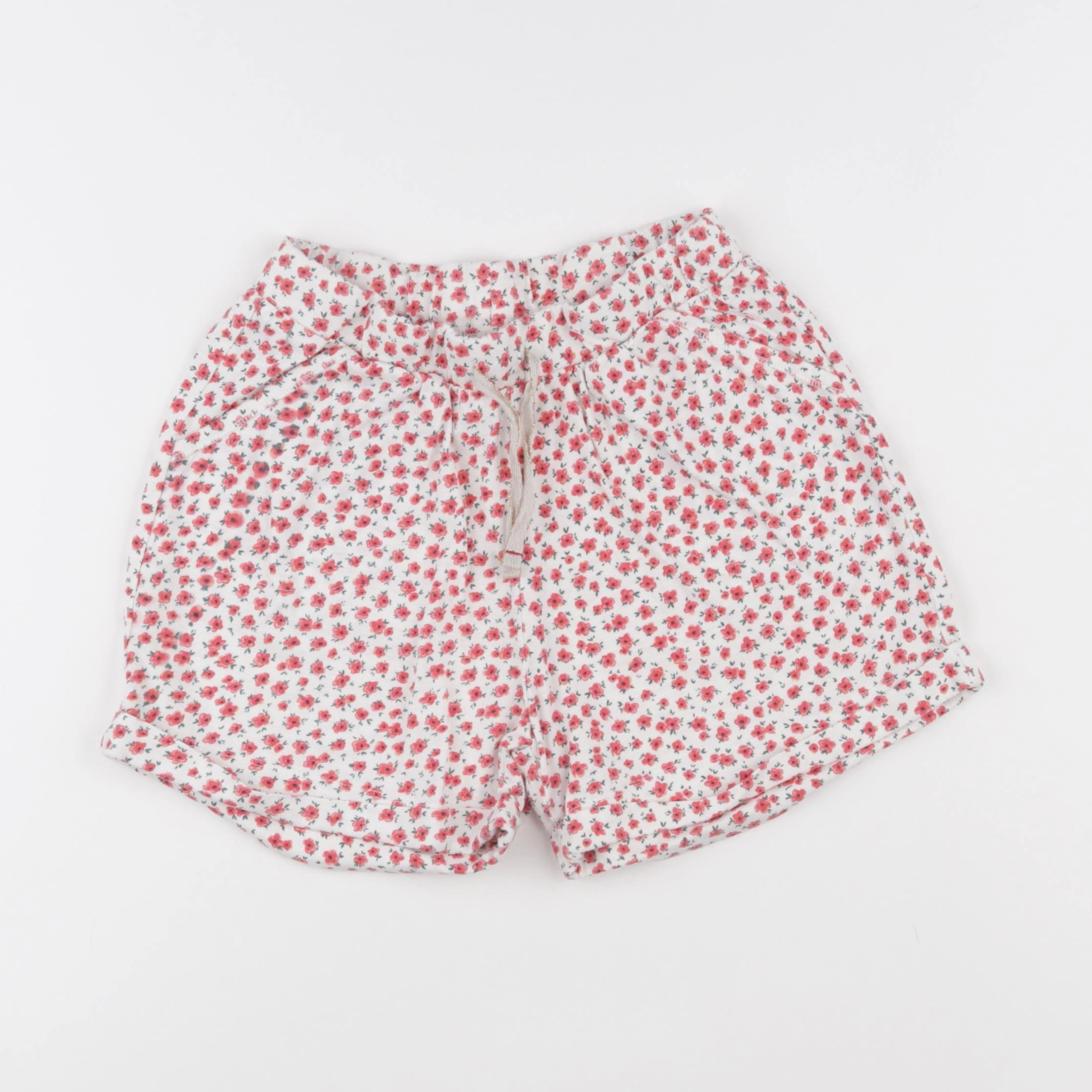 Vertbaudet - short blanc, rose - 12 ans