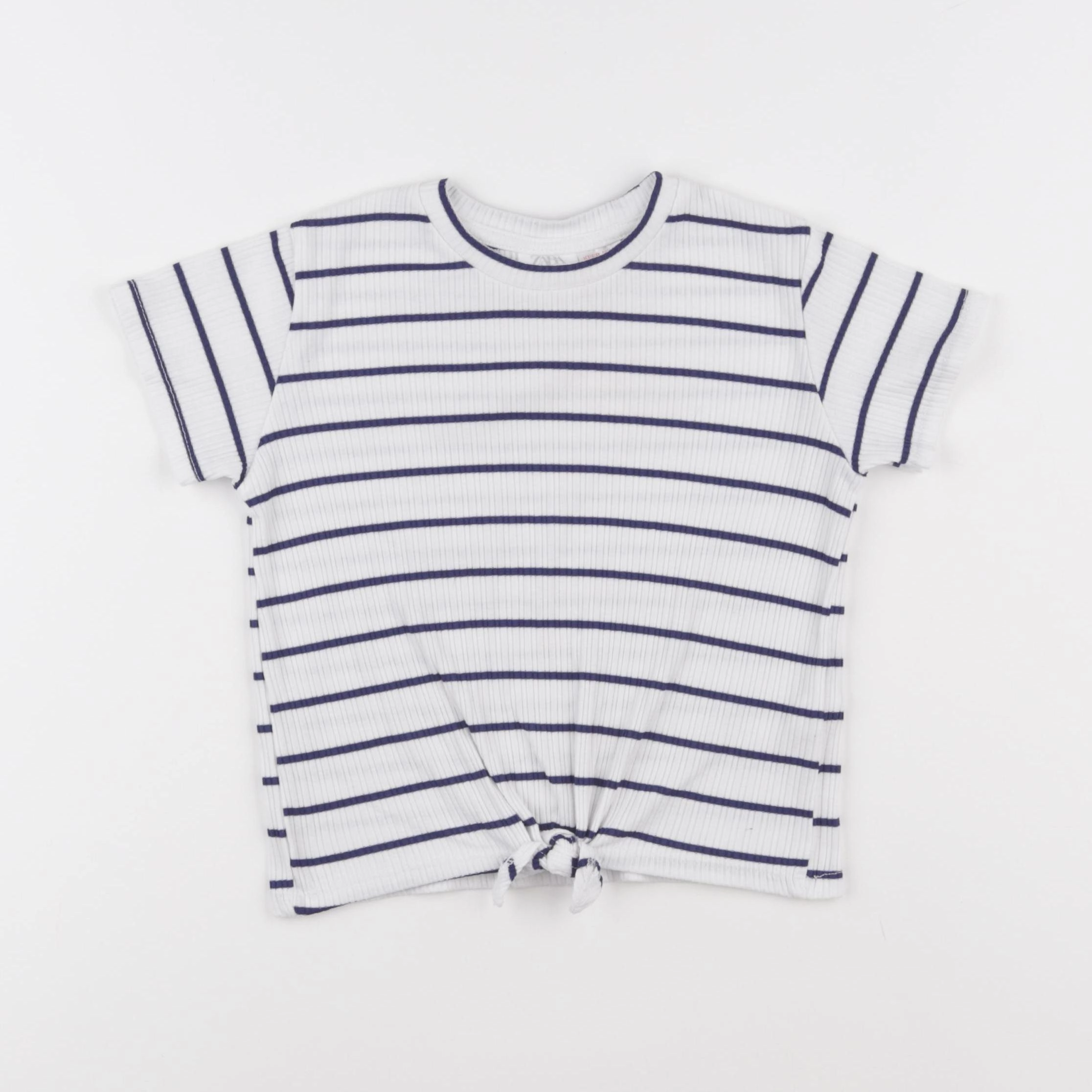 Zara - tee-shirt blanc, bleu - 5/6 ans