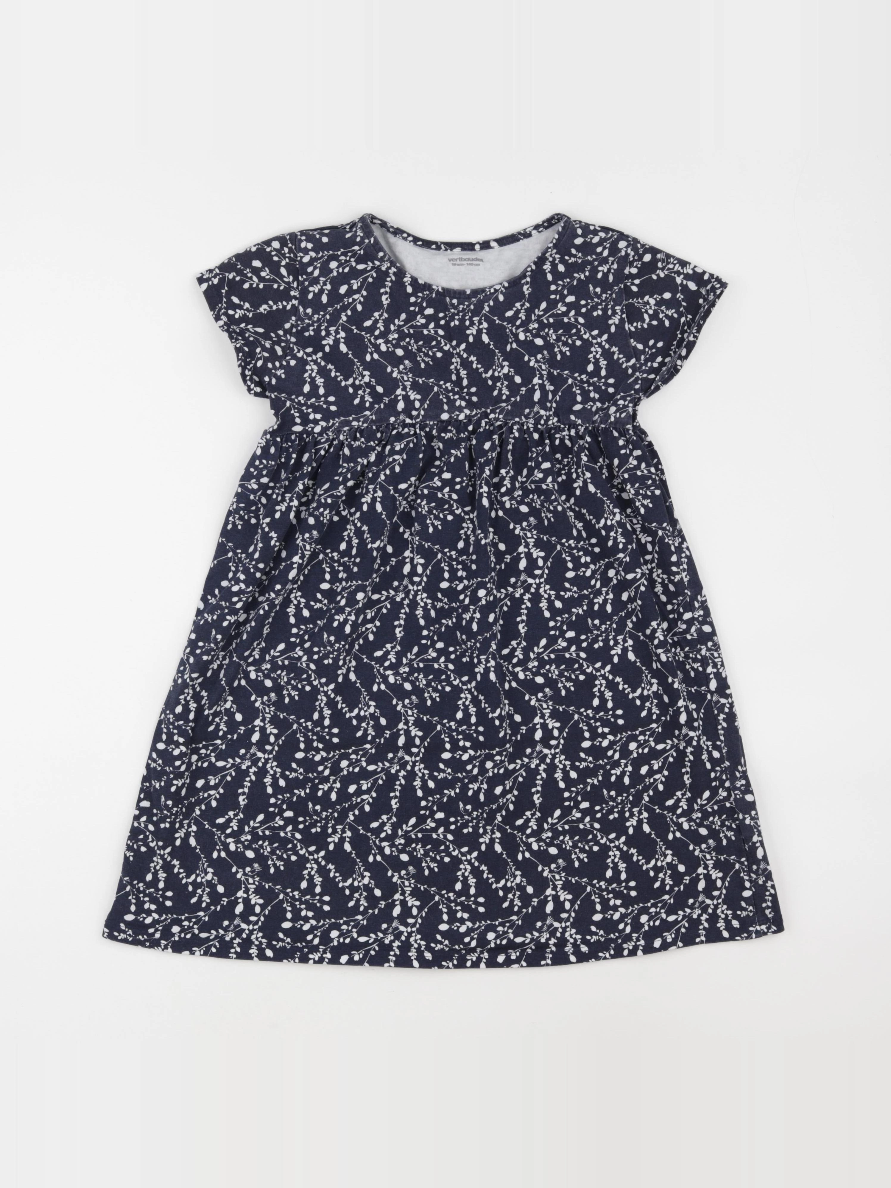 Vertbaudet - robe bleu, blanc - 10 ans