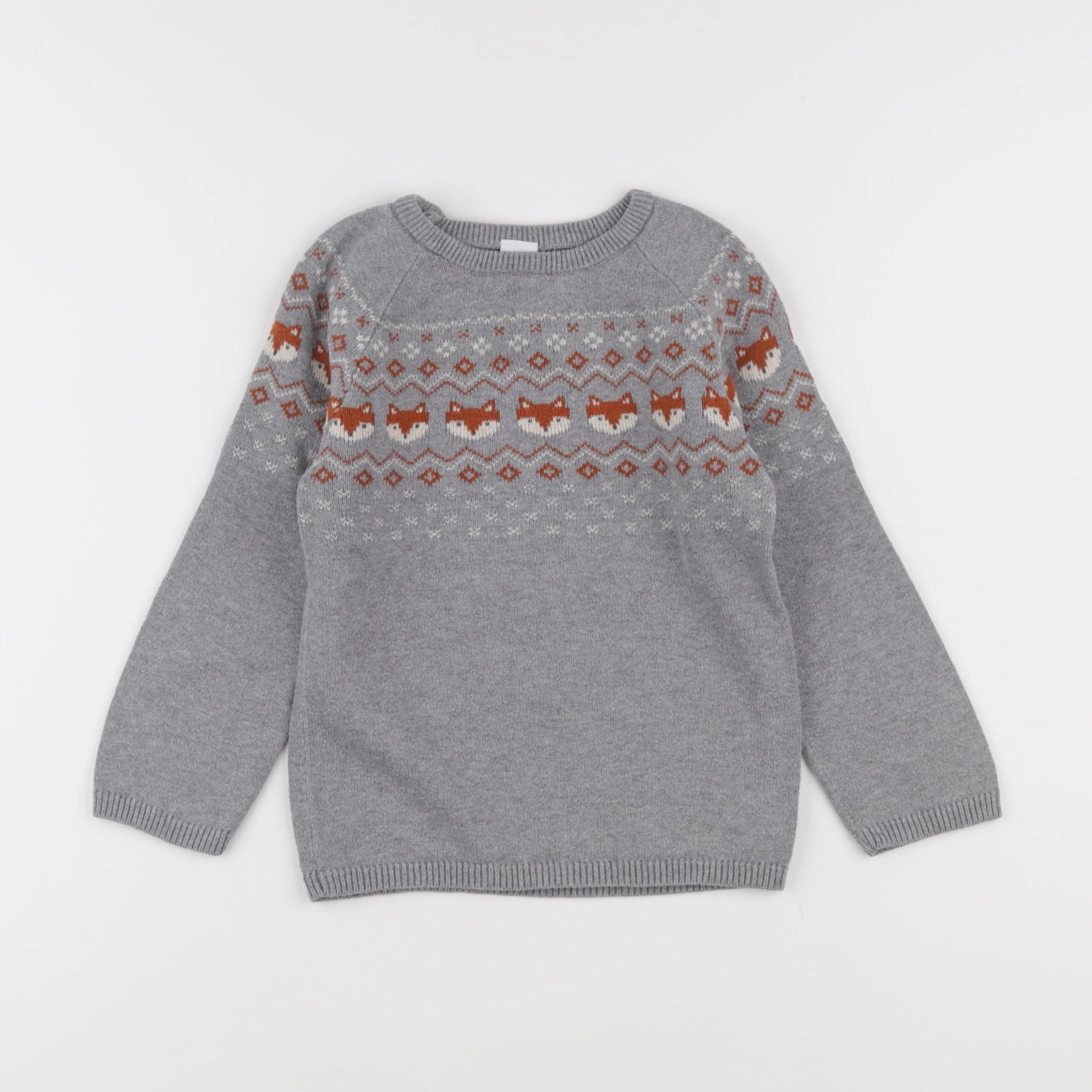 H&M - pull gris - 3/4 ans