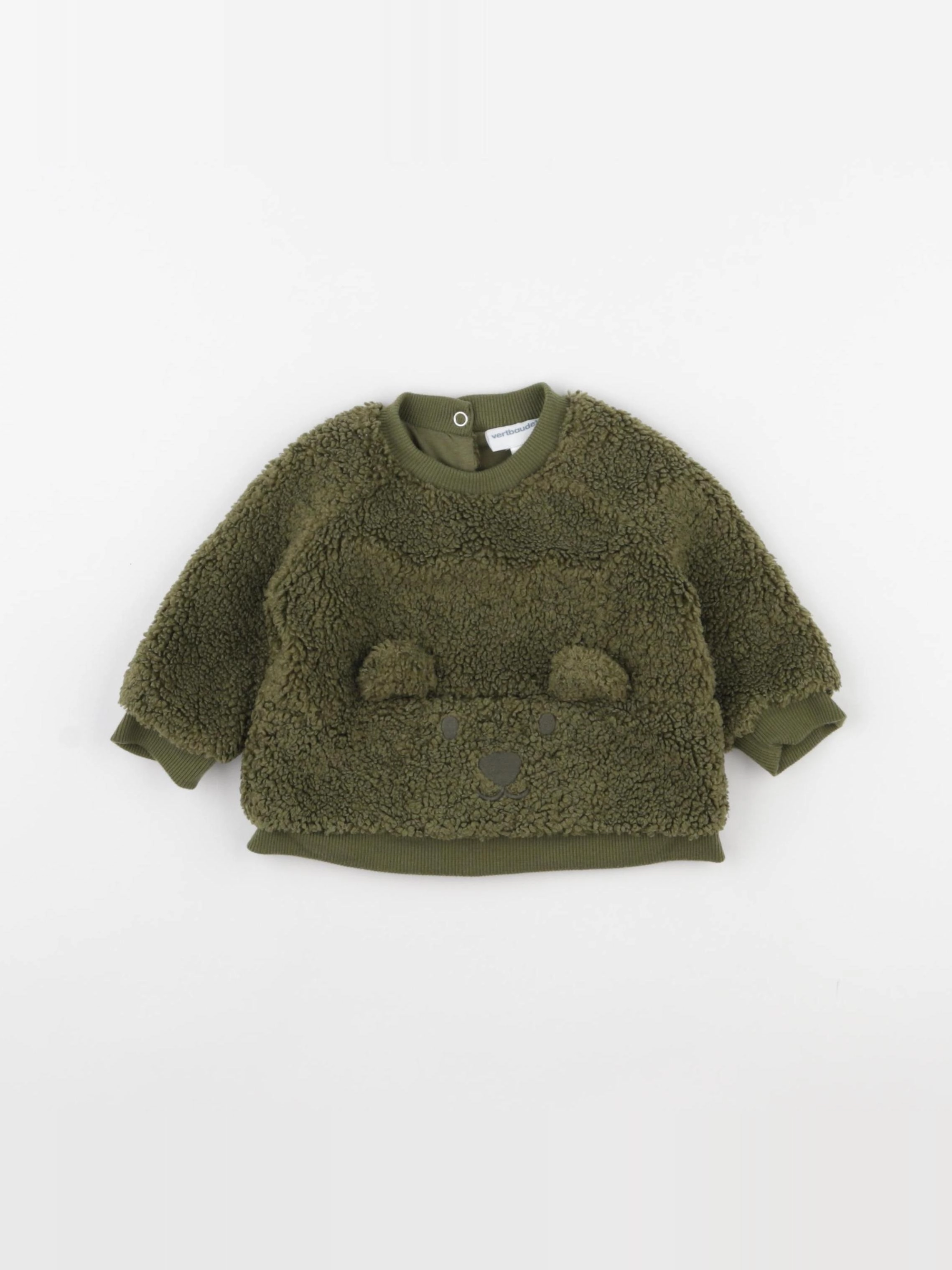 Vertbaudet - sweat vert - 6 mois