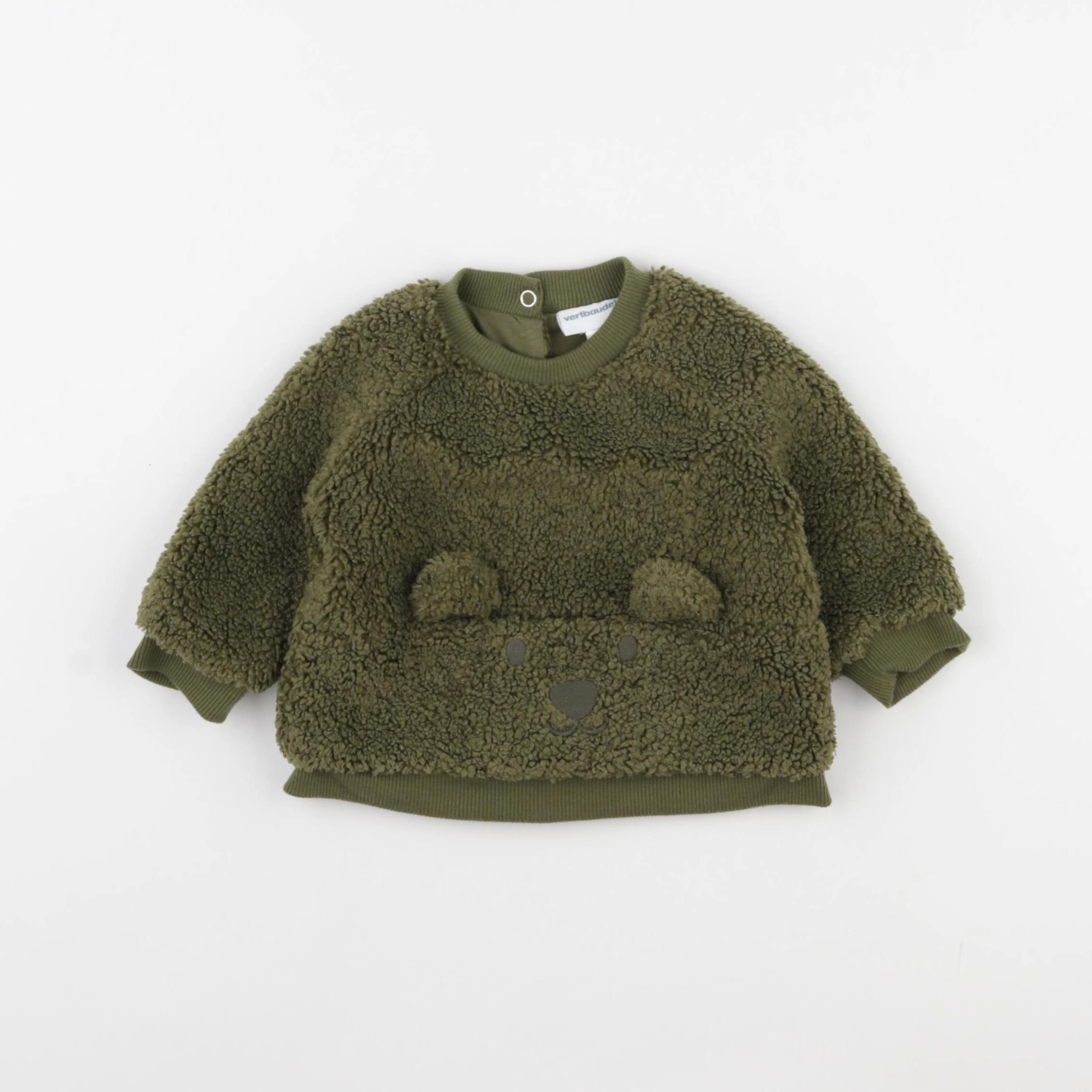 Vertbaudet - sweat vert - 6 mois