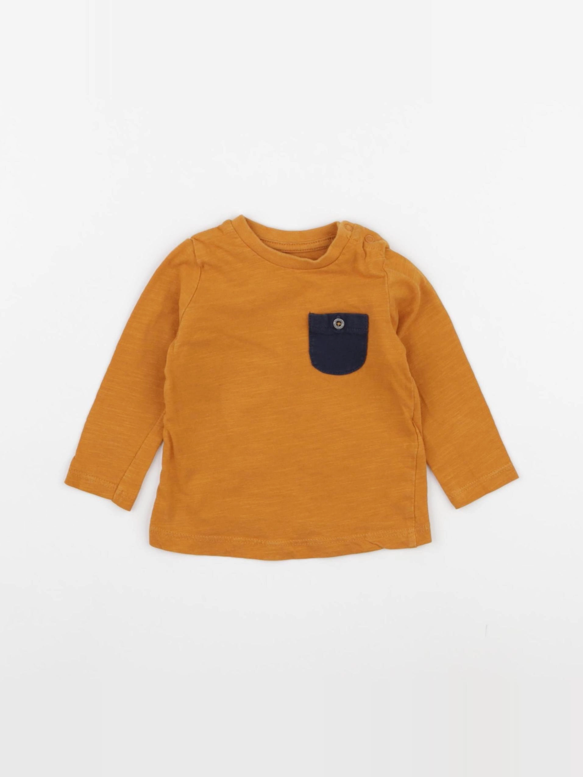 Vertbaudet - tee-shirt jaune - 6 mois