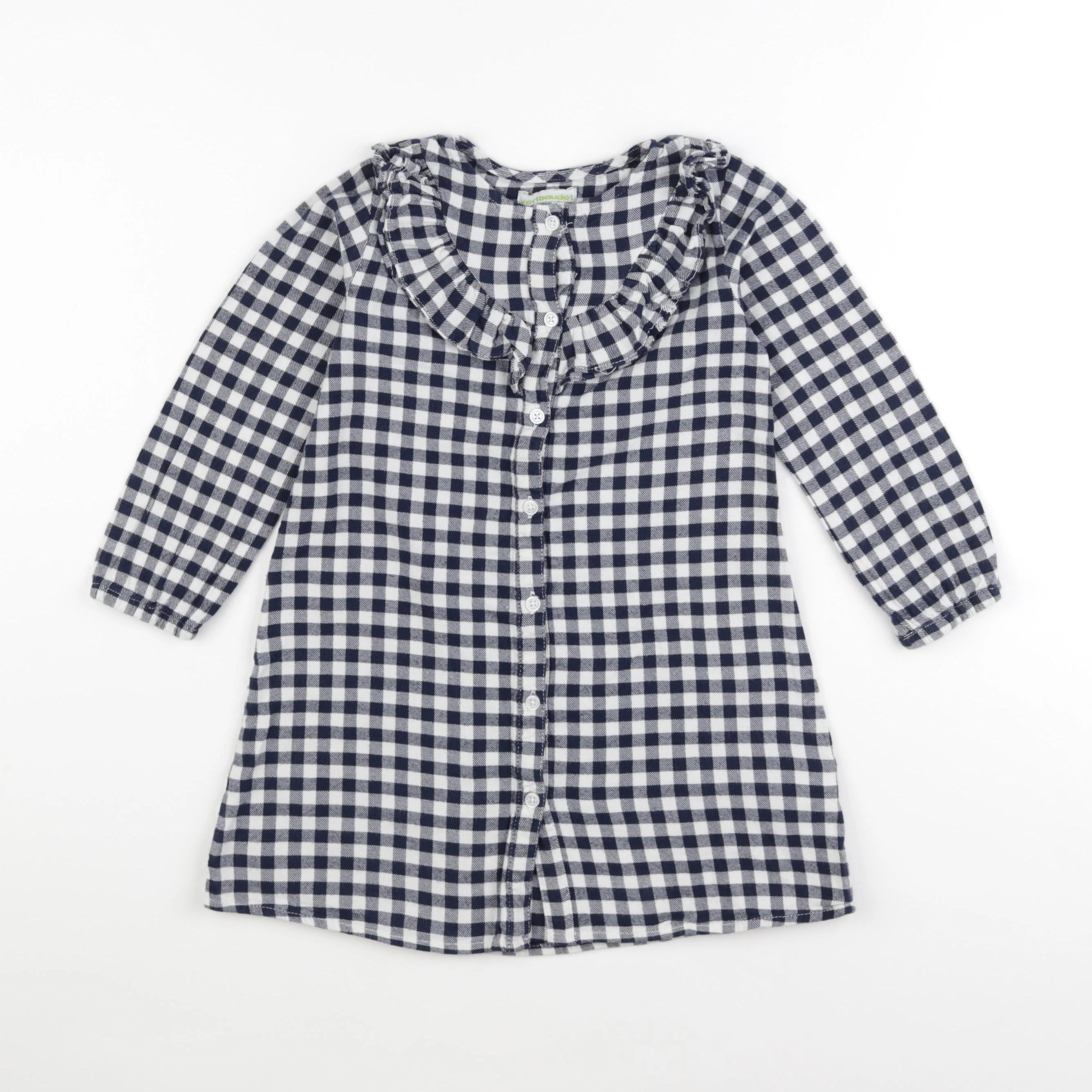 Vertbaudet - robe blanc, bleu - 5 ans