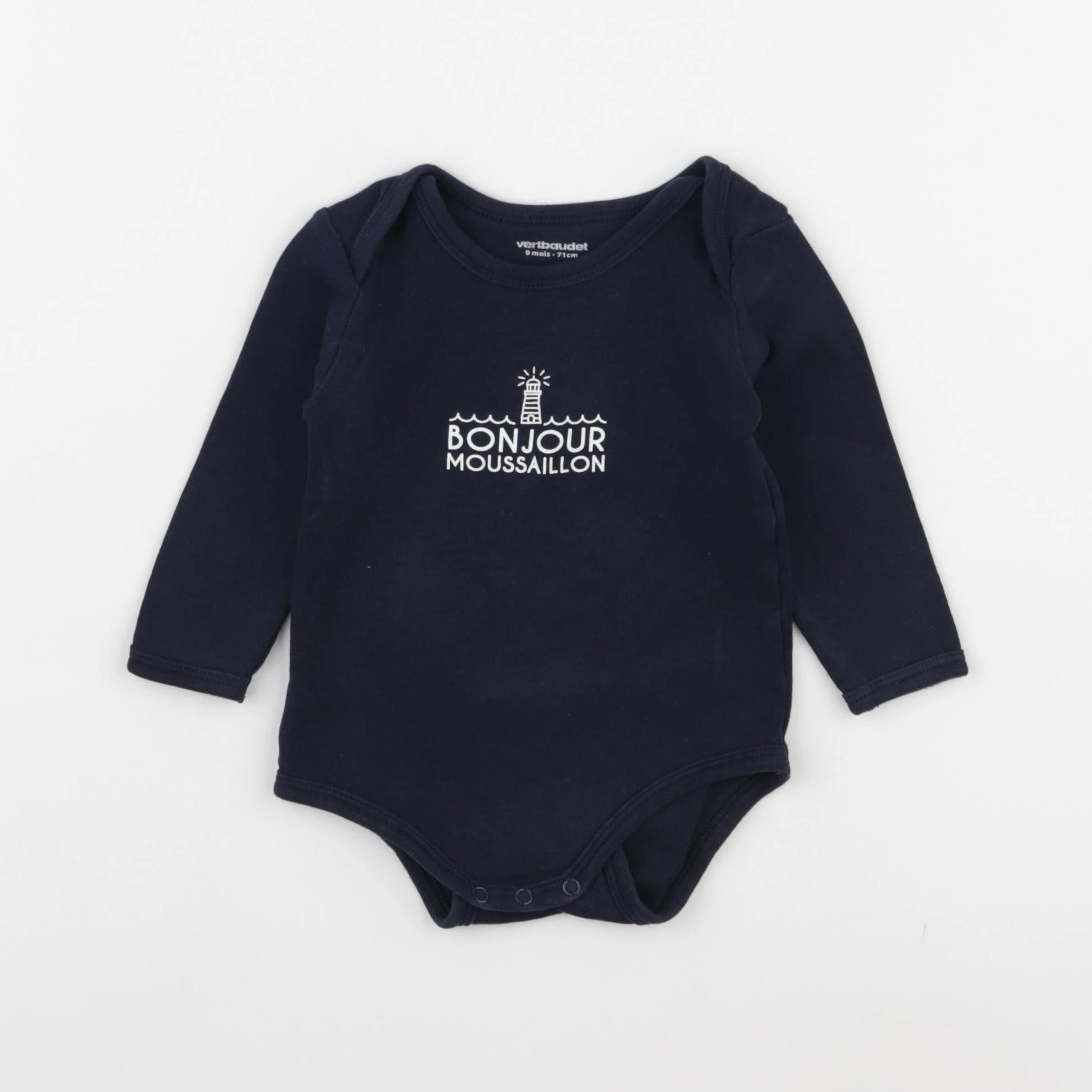 Vertbaudet - body bleu - 9 mois