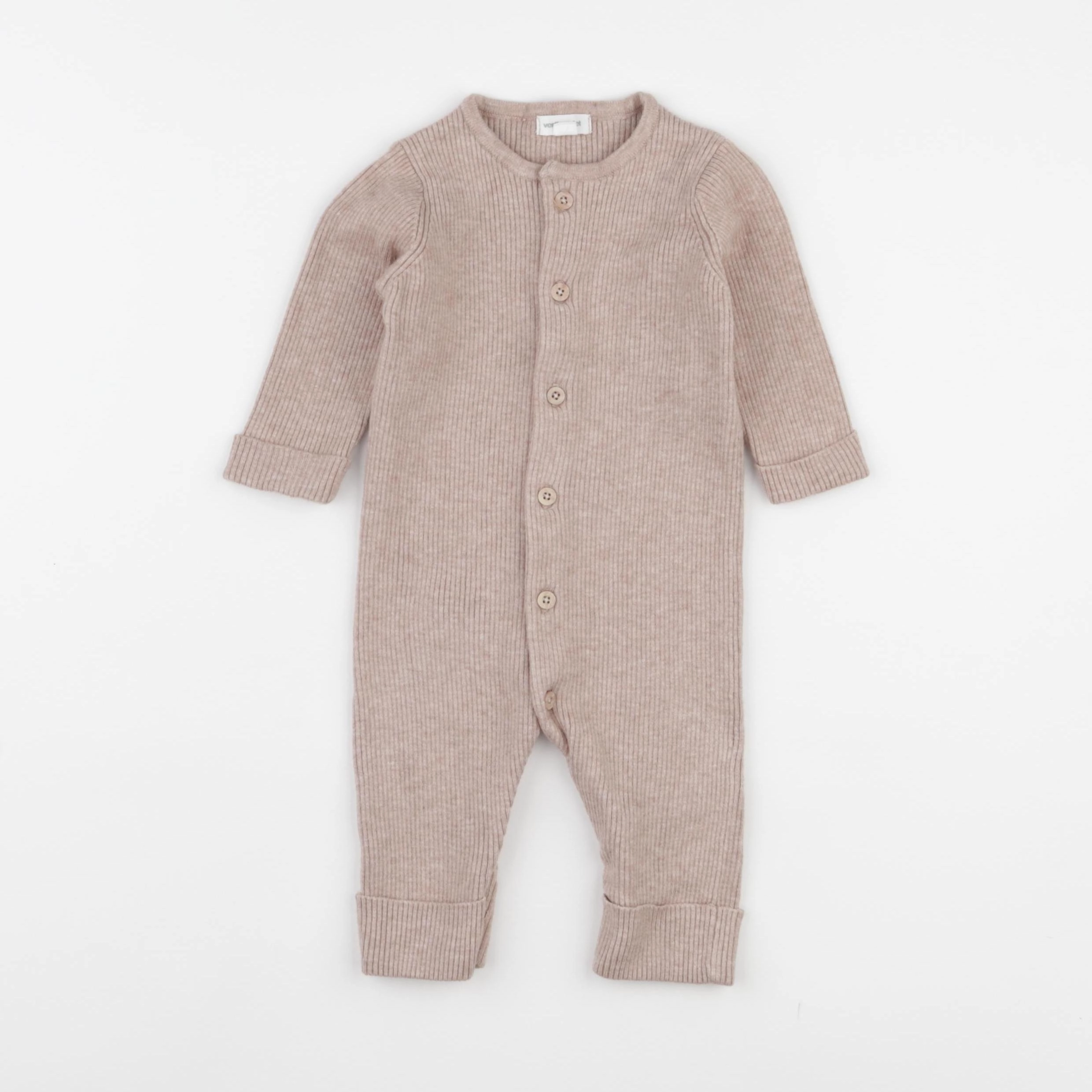 Vertbaudet - ensemble beige - 6 mois