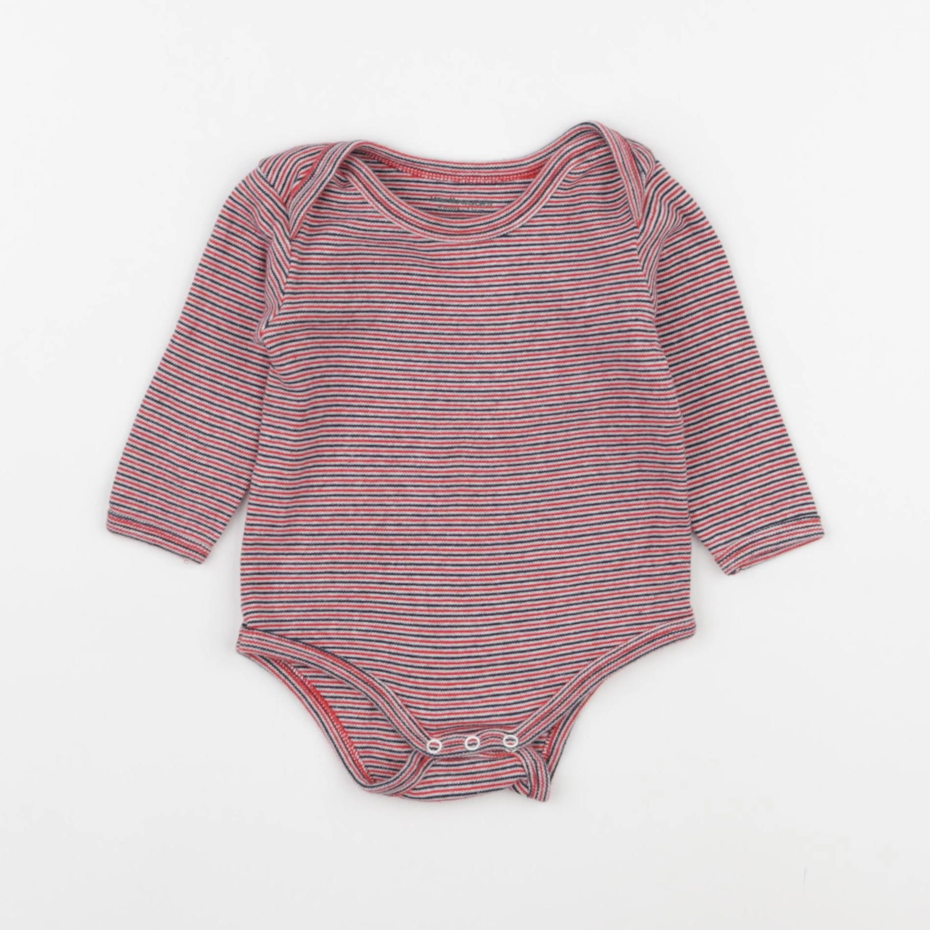 Vertbaudet - body blanc, bleu, rouge - 9 mois
