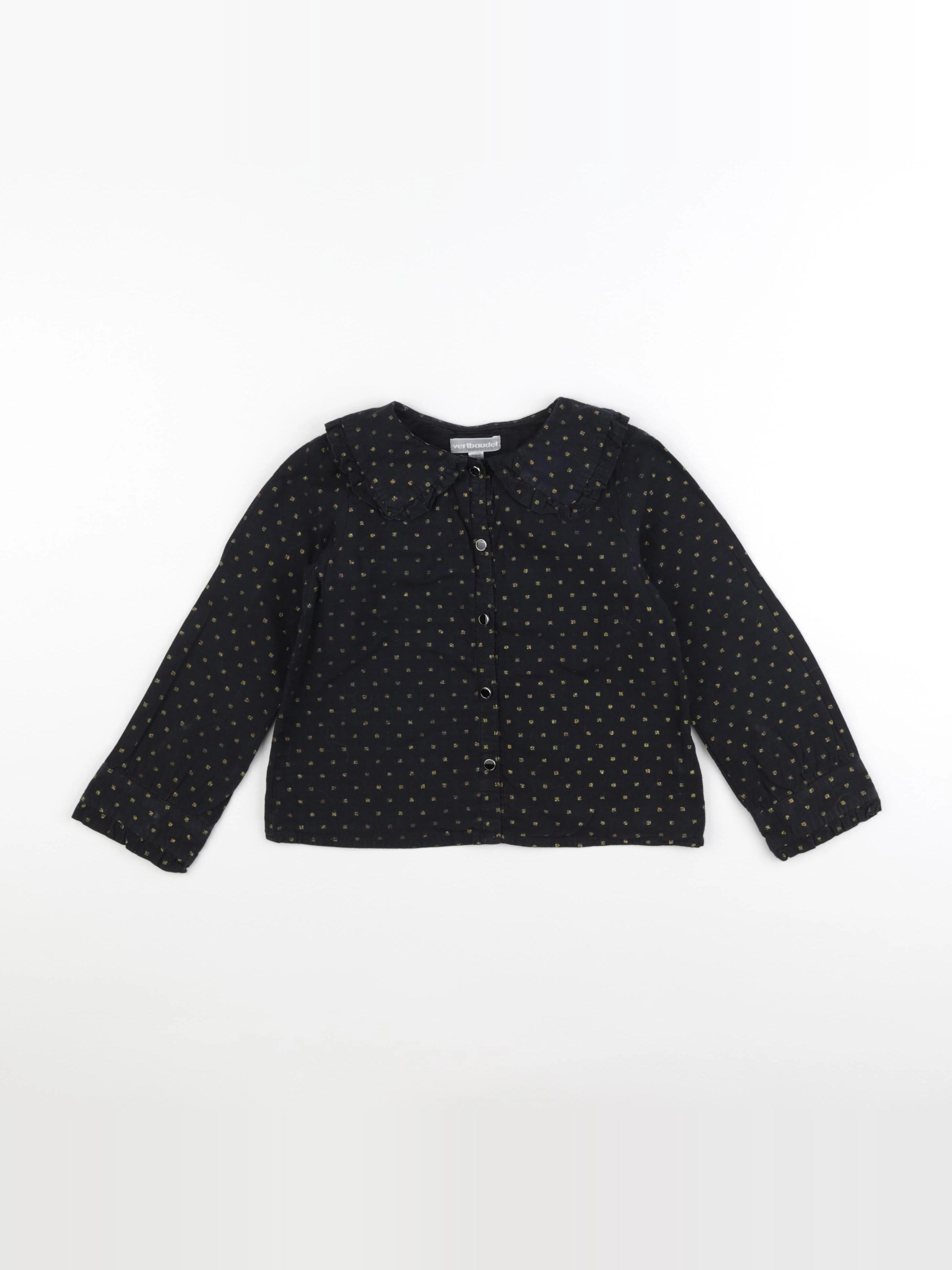 Vertbaudet - blouse noir, or - 5 ans