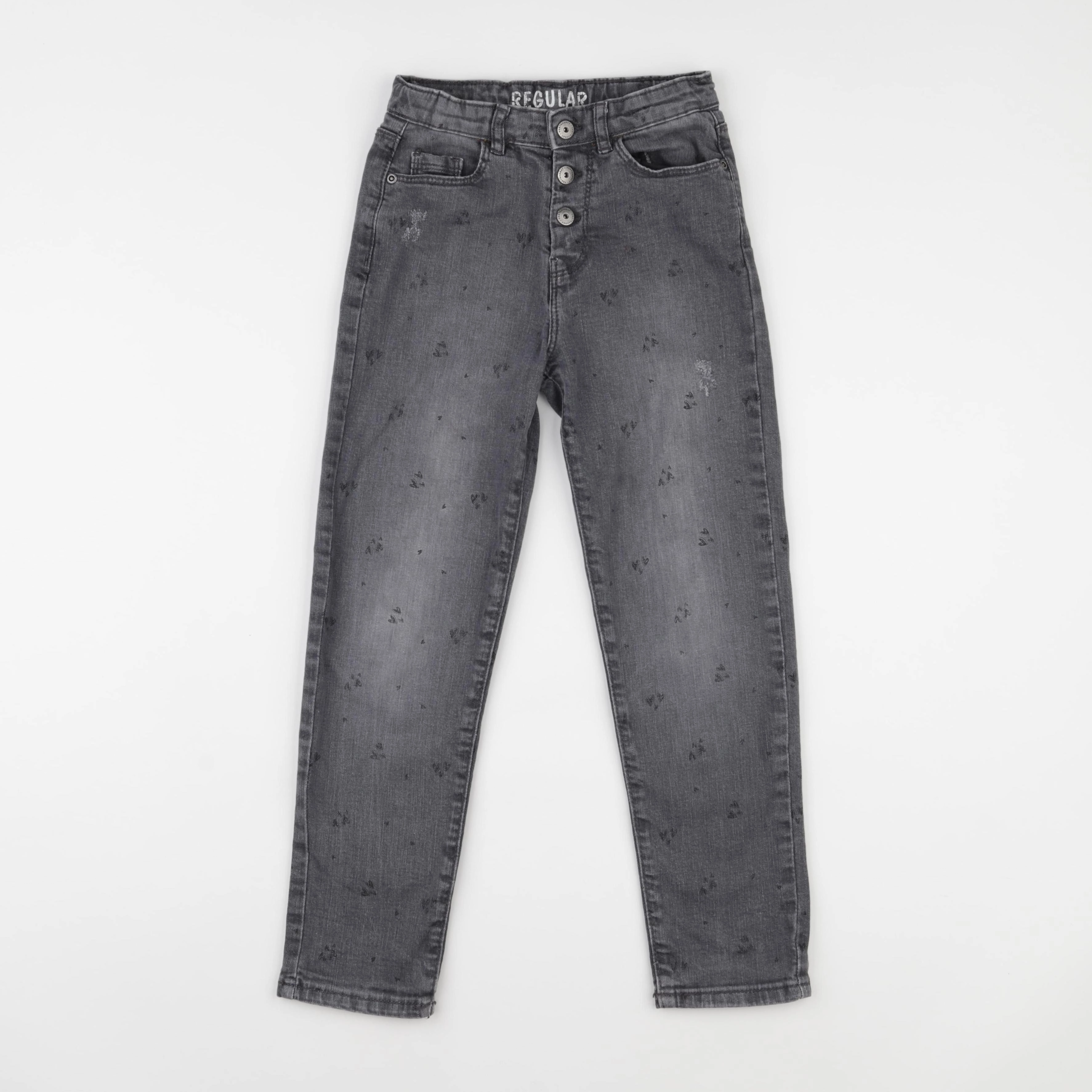 Vertbaudet - jean gris - 8 ans