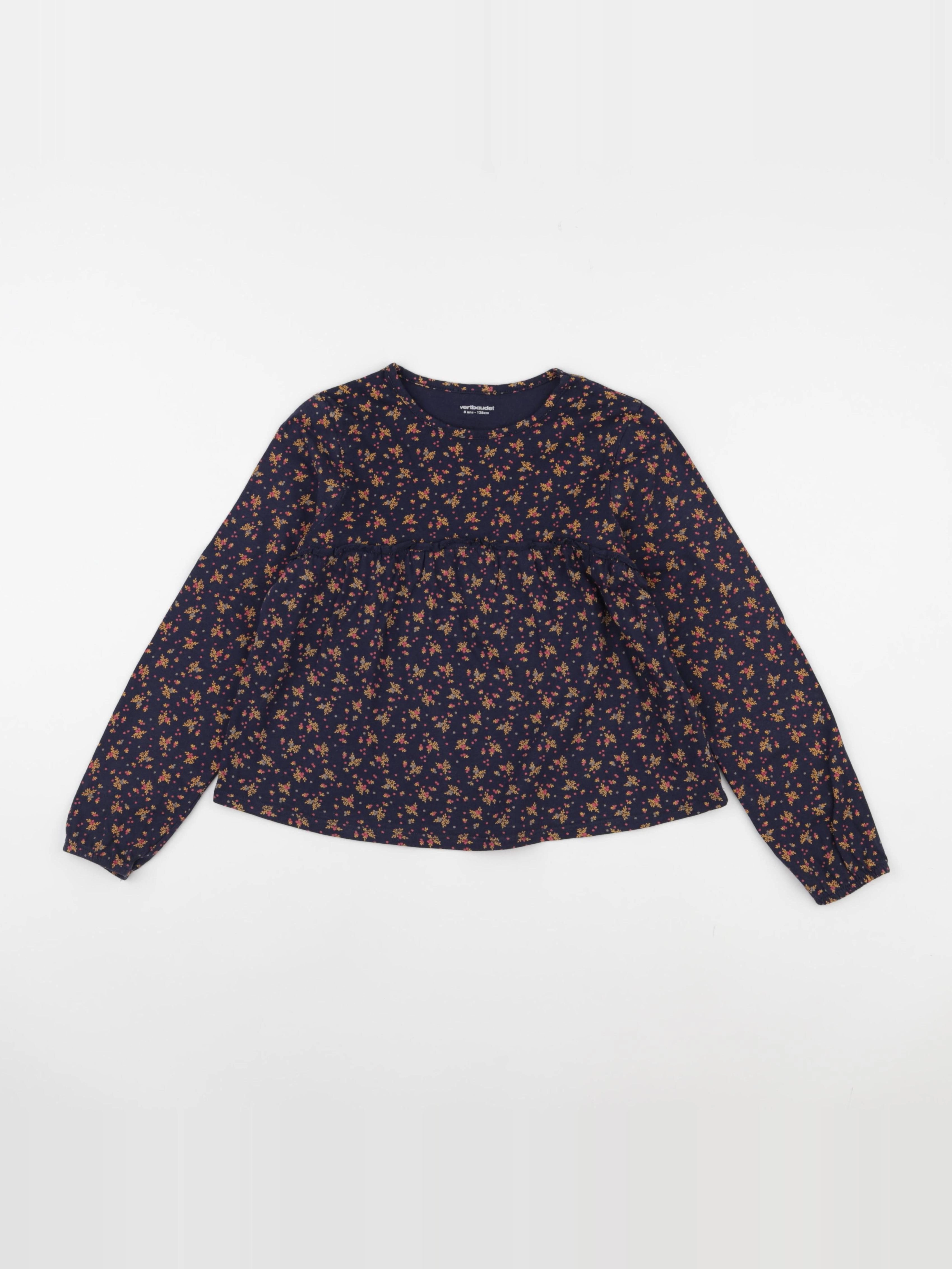 Vertbaudet - tee-shirt bleu - 8 ans