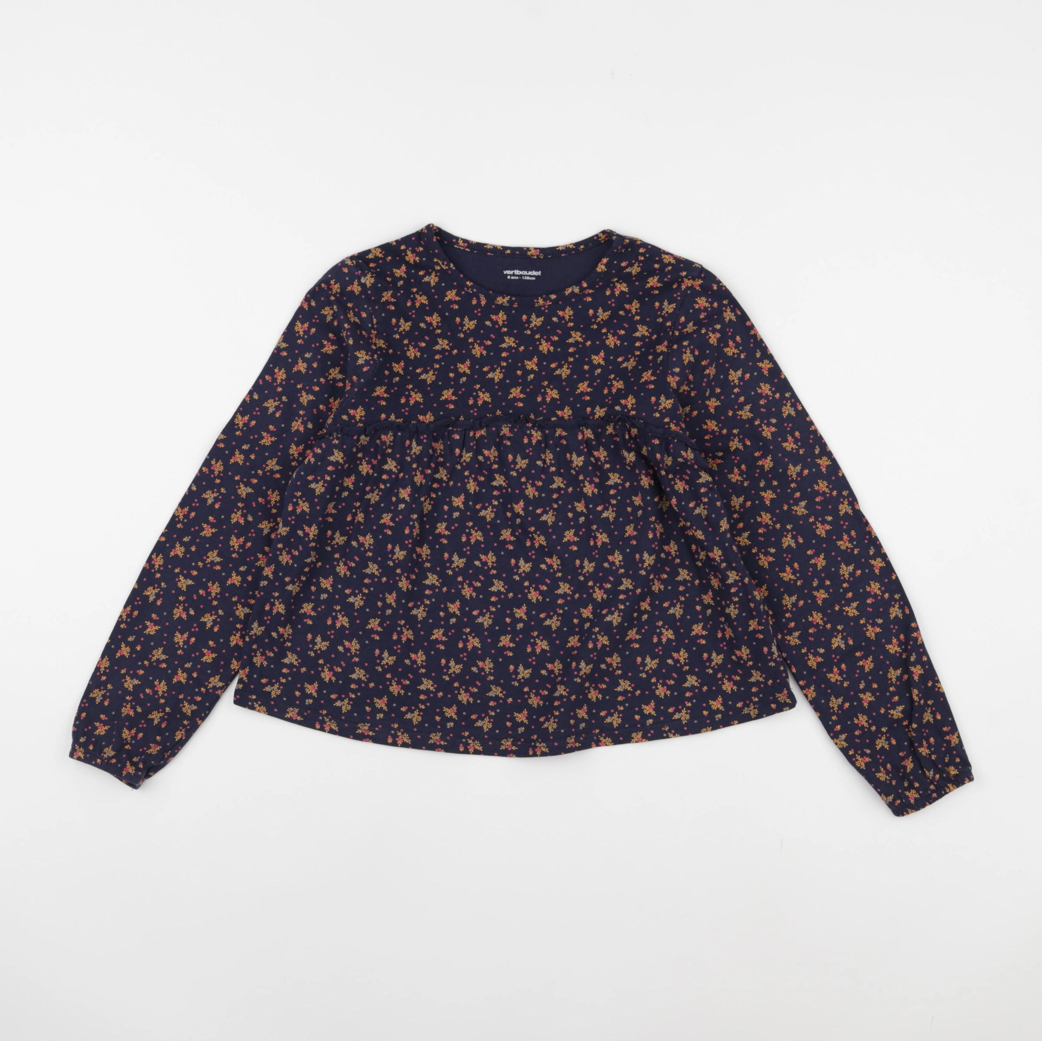 Vertbaudet - tee-shirt bleu - 8 ans