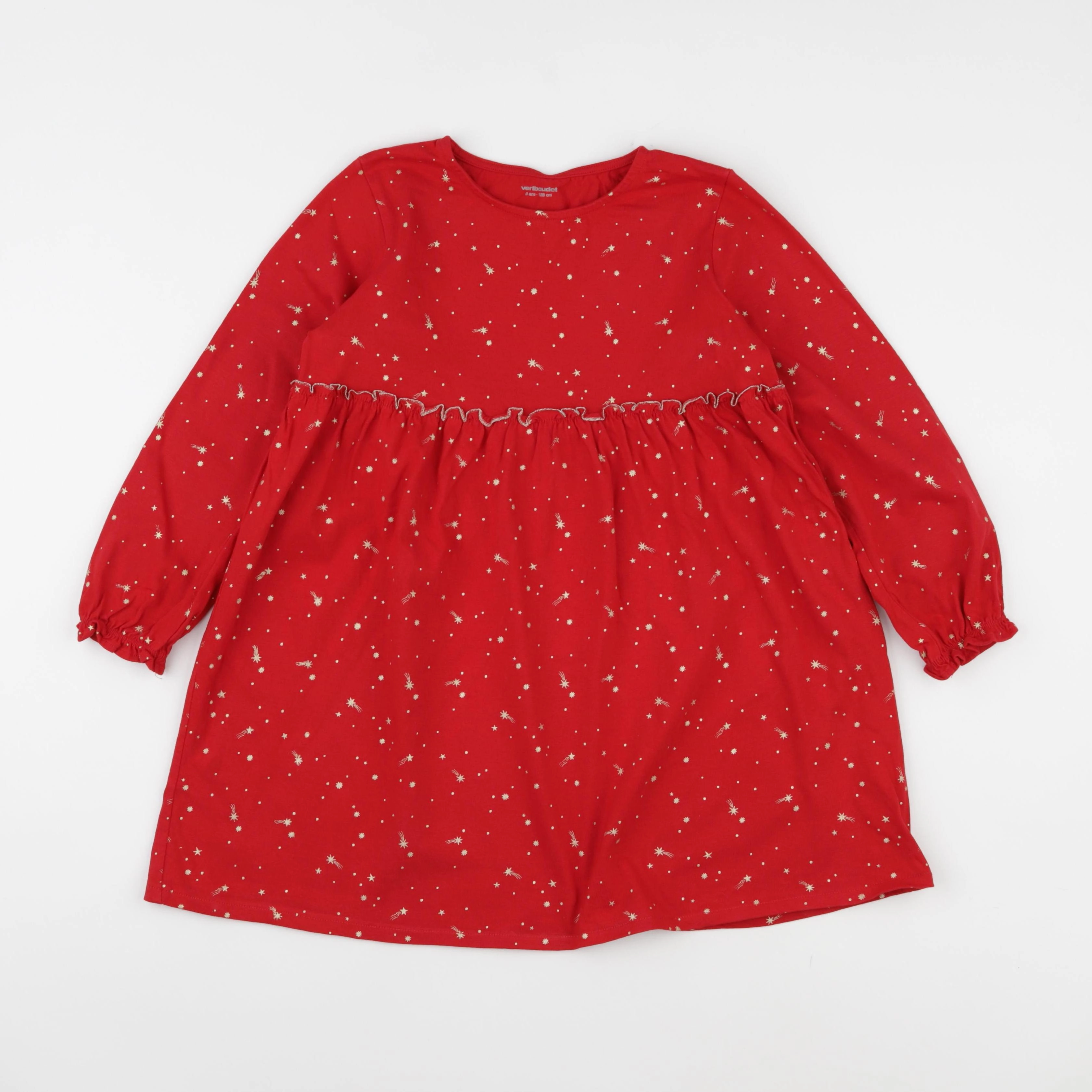 Vertbaudet - robe rouge - 8 ans
