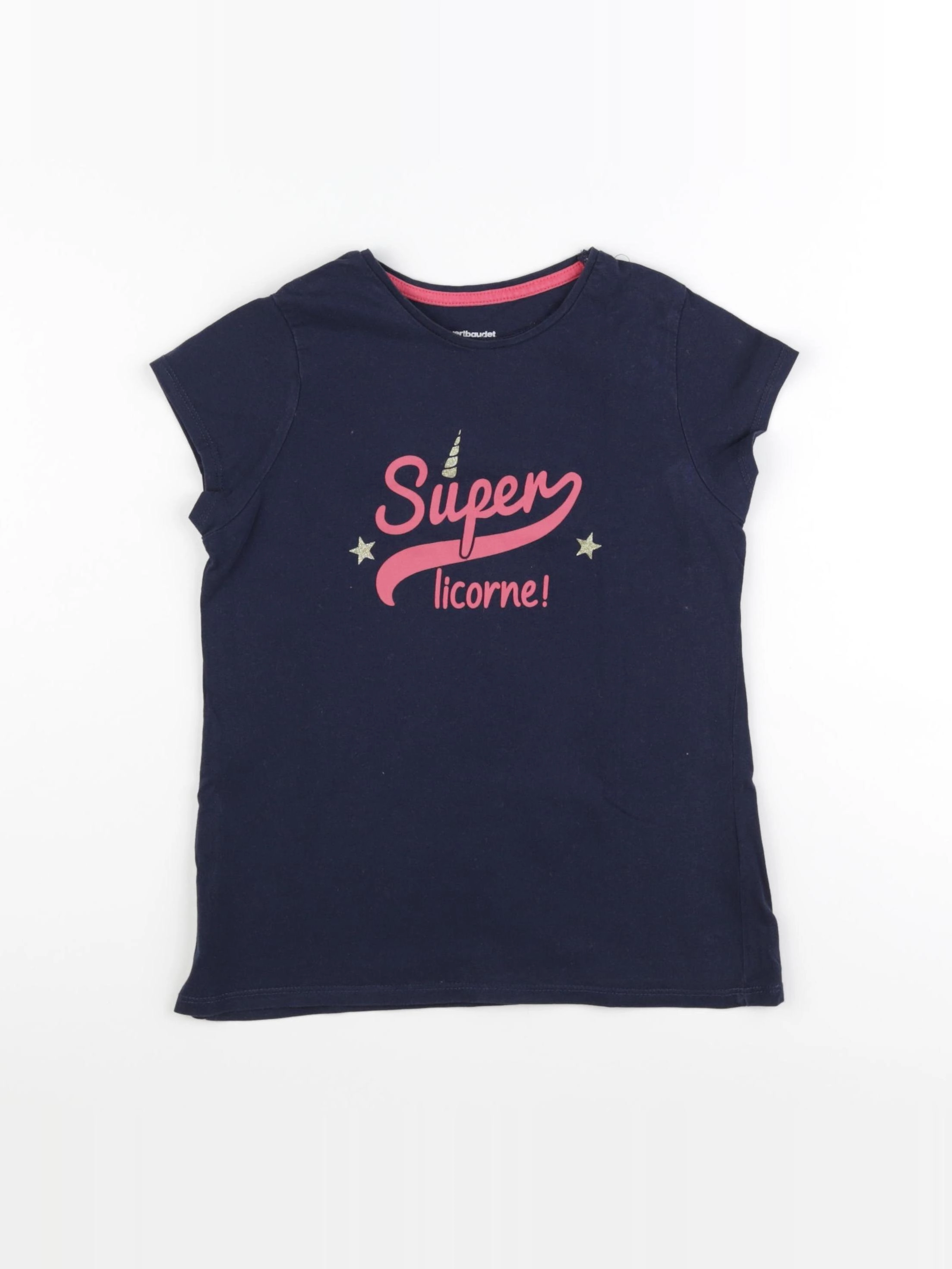 Vertbaudet - tee-shirt bleu - 10 ans