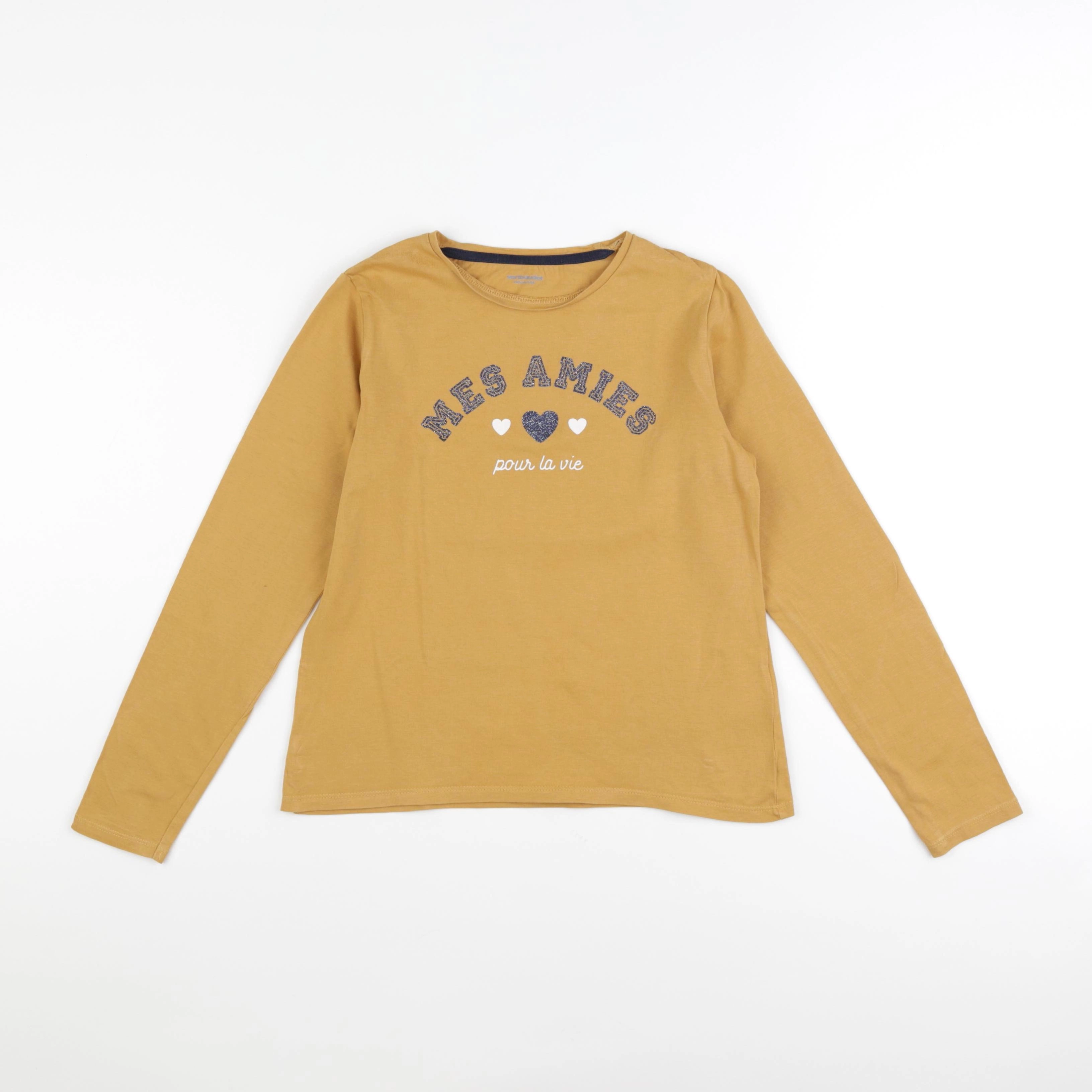 Vertbaudet - tee-shirt jaune - 10 ans