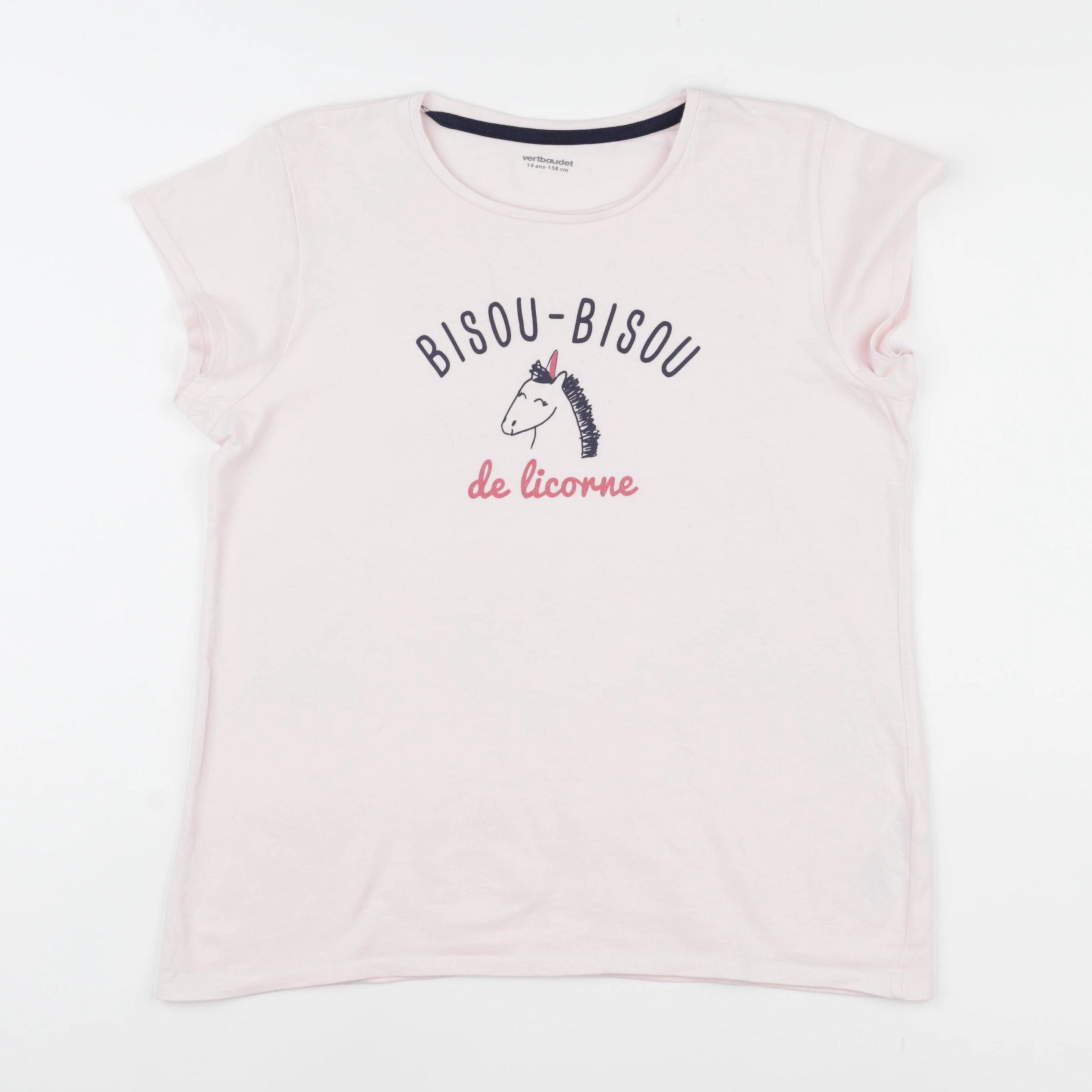 Vertbaudet - tee-shirt rose - 14 ans