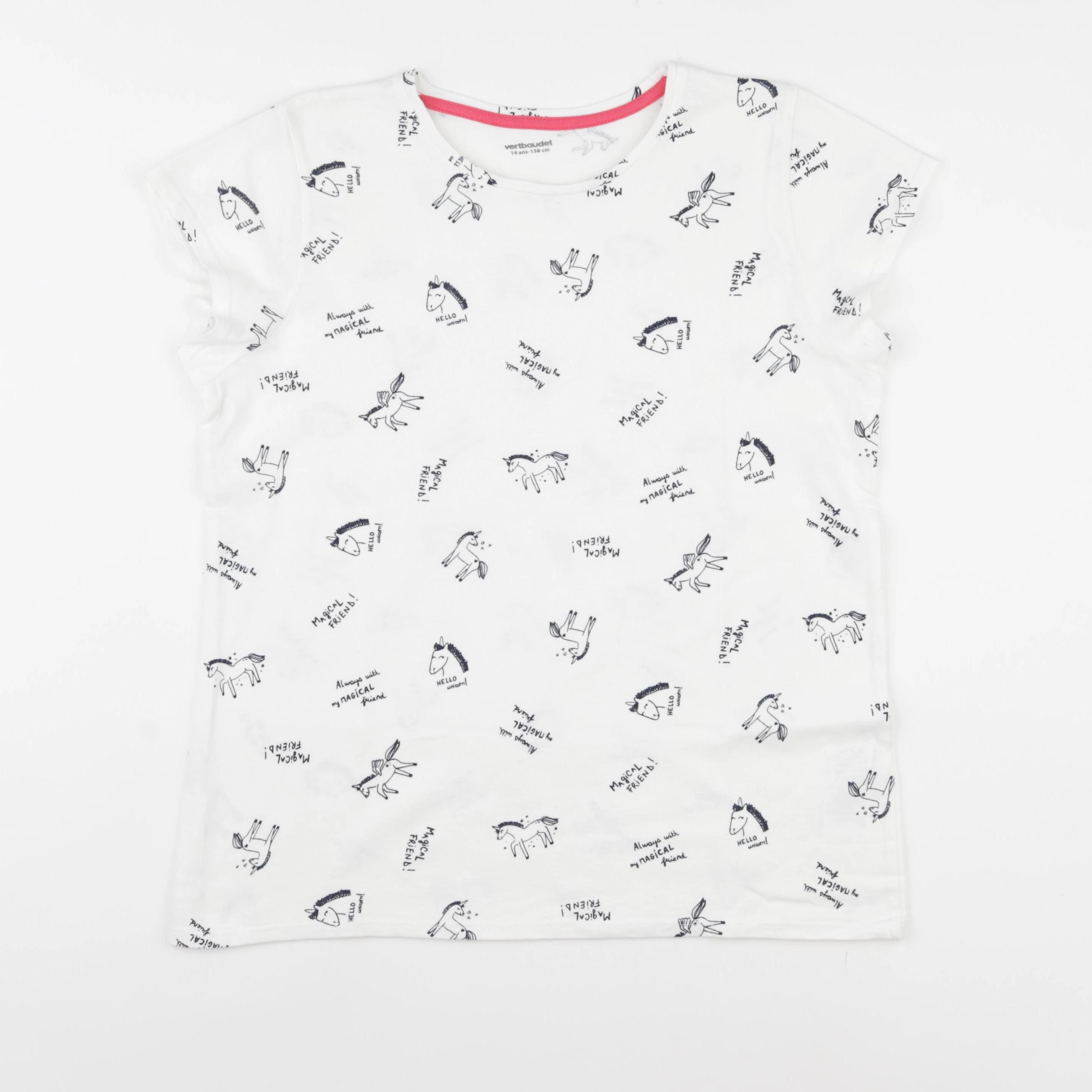Vertbaudet - tee-shirt blanc - 14 ans