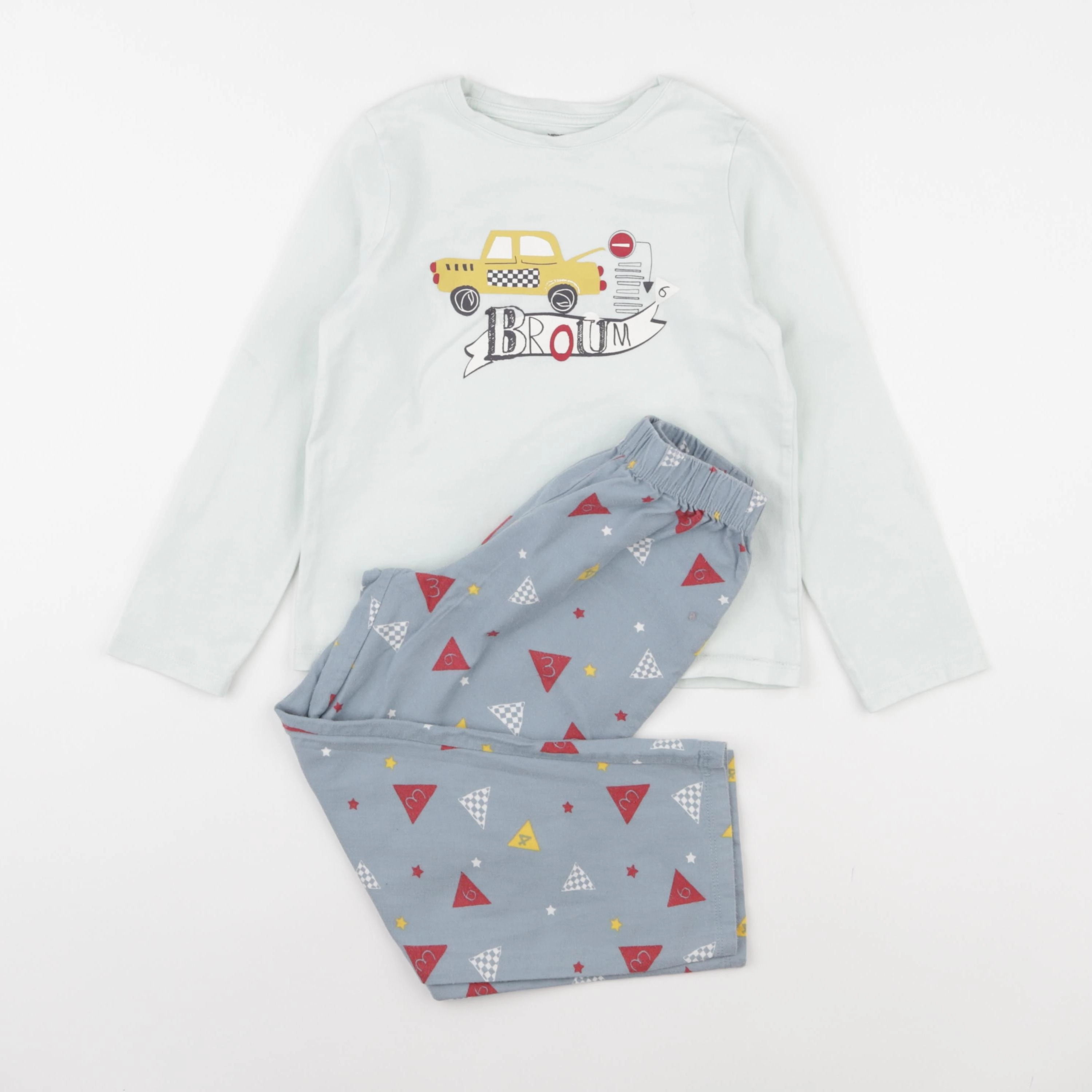Vertbaudet - pyjama coton bleu - 6 ans
