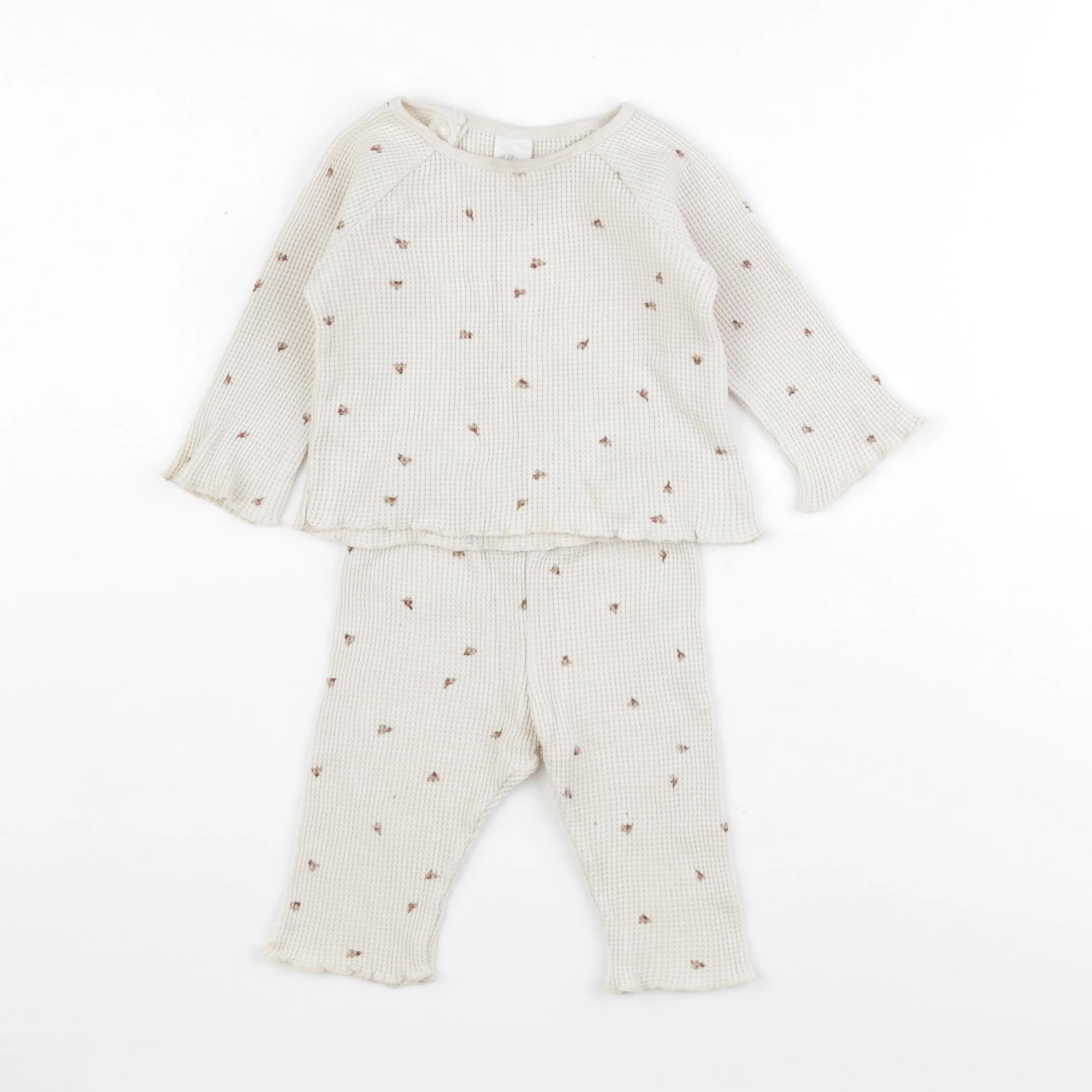H&M - ensemble beige - 3 mois